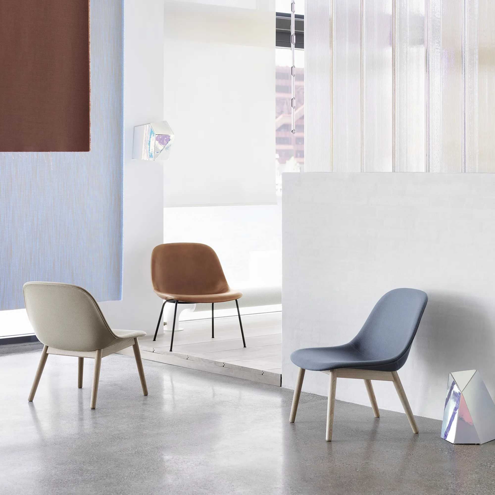 Fiber Lounge Chair Wood Base