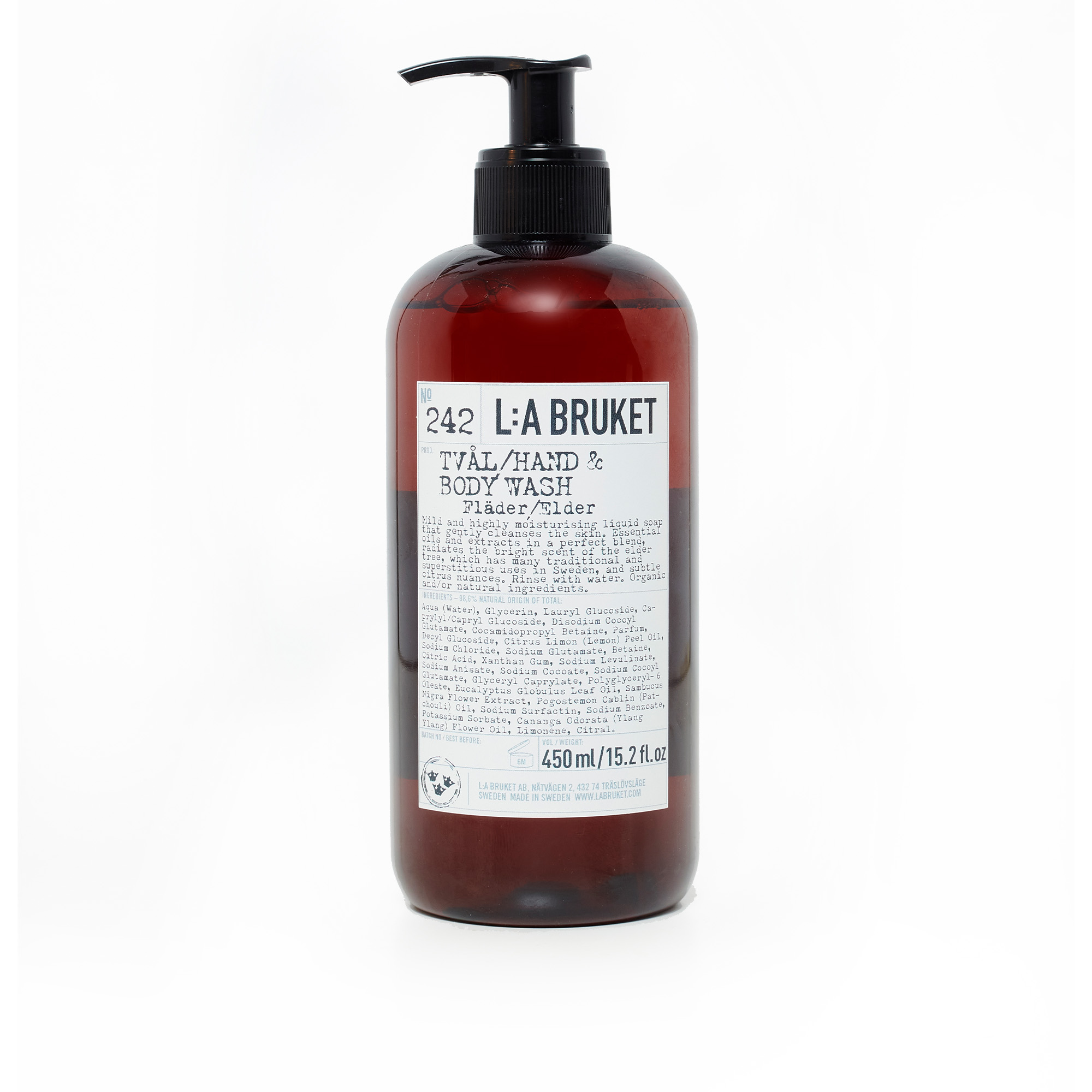 L:a Bruket - 242 Elder hand- & kroppstvål 450 ml - Handtvål och handkräm | Inredning - Doft Och Kroppsvård - Handtvål Och Handkräm | Möbelexperten
