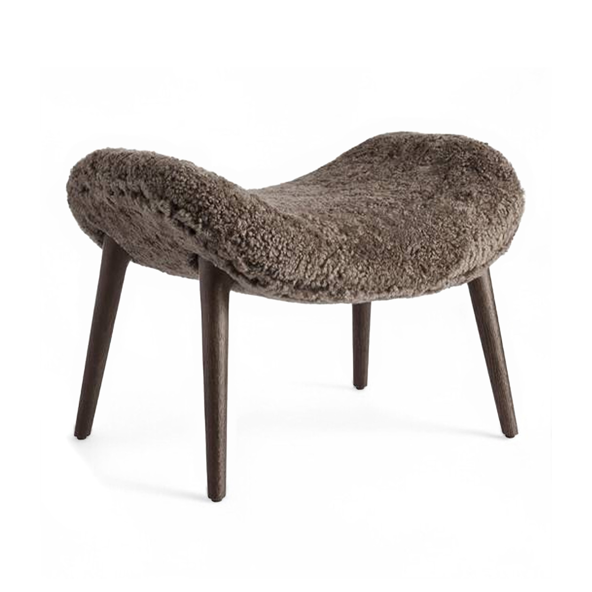 vipp - lodge fotpall curly umber - fotpallar - brun