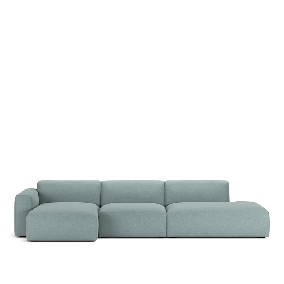Brick 3-Seater Chaise Lounge Open End Right Lario 12 Removable Upholstery