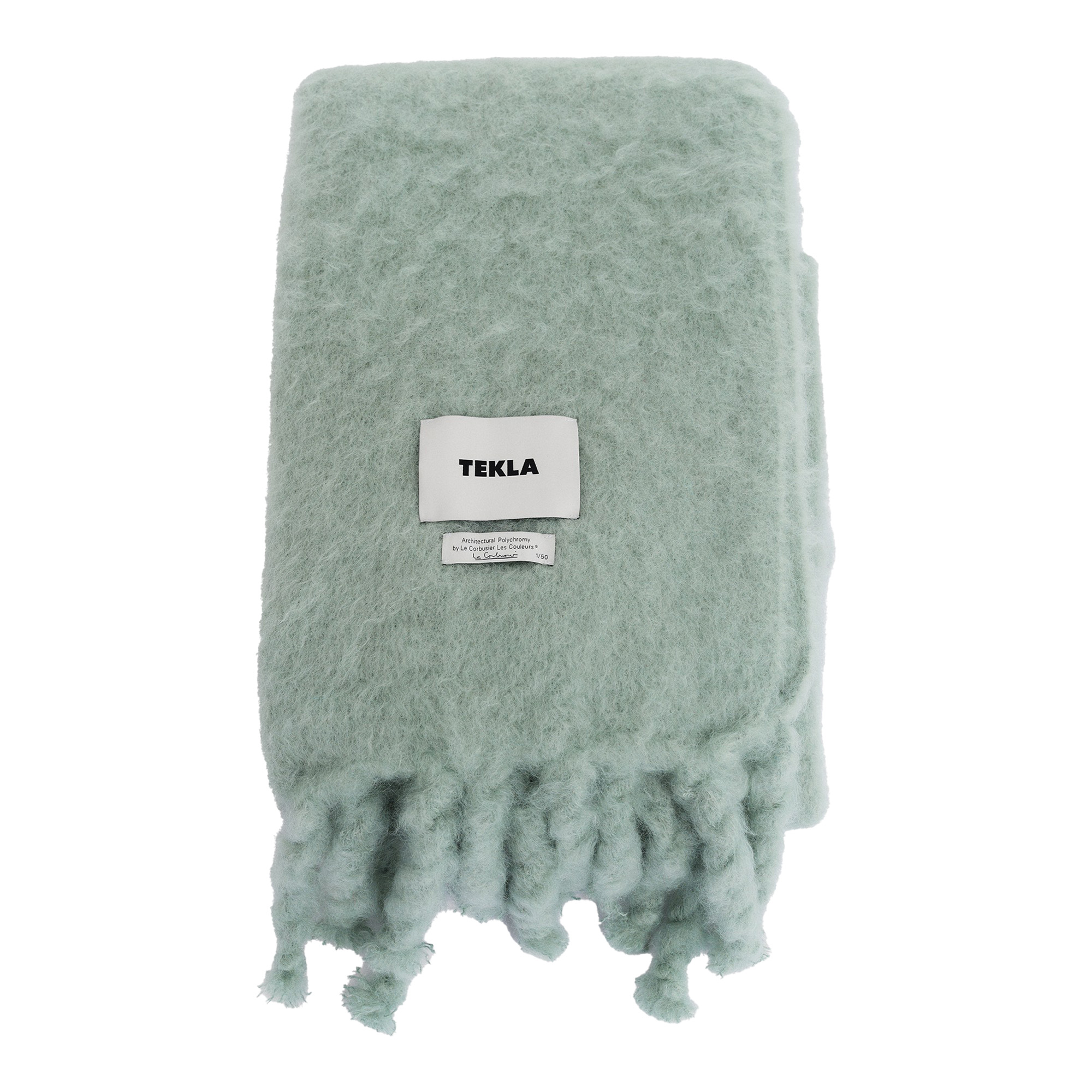 Tekla - Mohair blanket x Le Corbusier Vert Anglais Claire pläd - Plädar och filtar - Le Corbusier - Grön | Textilier - Plädar Och Prydnadskuddar - Plädar Och Filtar | Möbelexperten