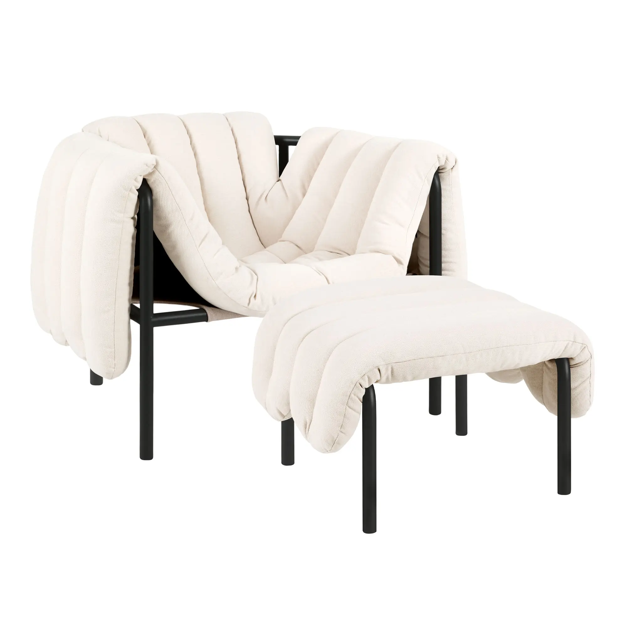 Puffy Lounge Chair + Ottoman
