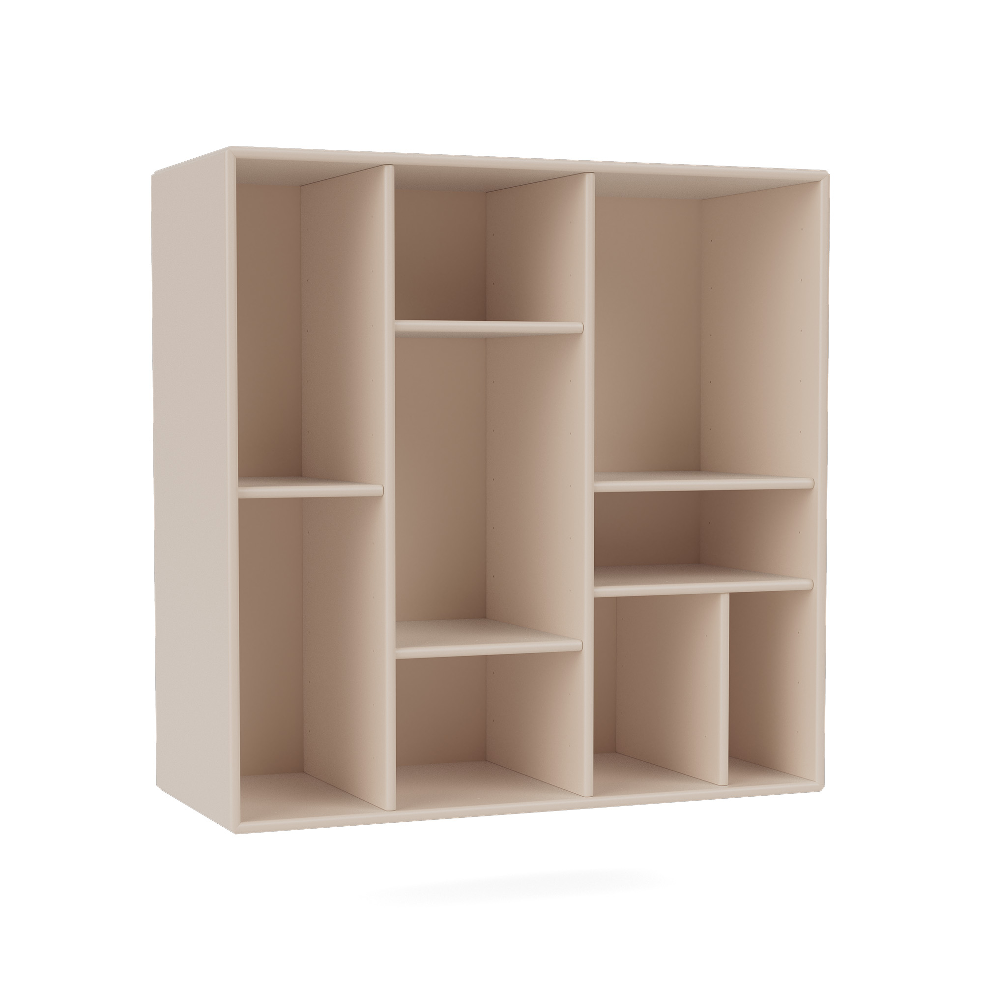 montana - compile decorative shelf 168-clay 04 suspension rails - vägghyllor - peter j. lassen - beige - trä