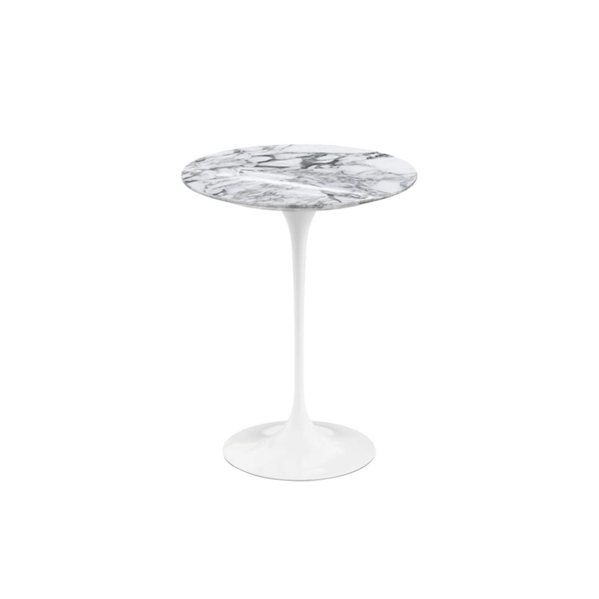 Saarinen Round sidobord Ø 41 cm White