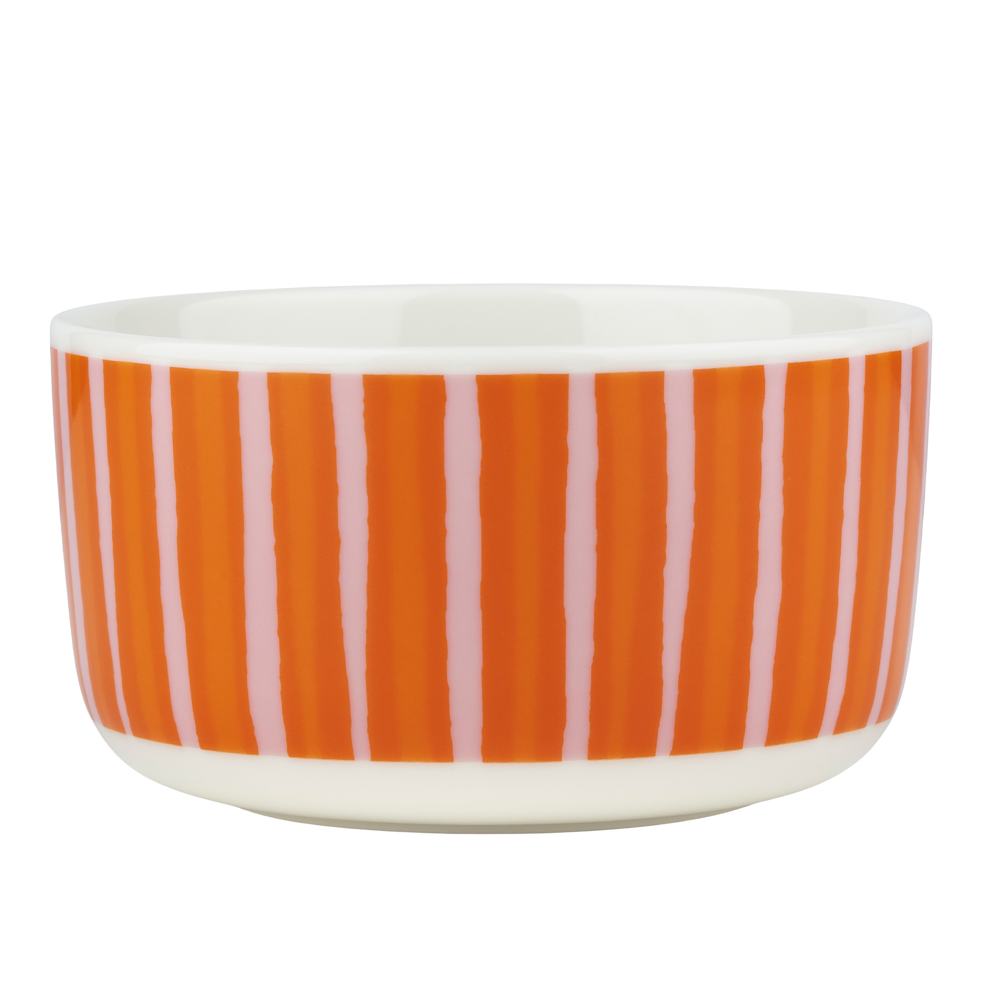 Marimekko - Piccolo Bowl 5Dl White, Pink, Orange - Soppsk&aring;lar - Sami Ruotsalainen