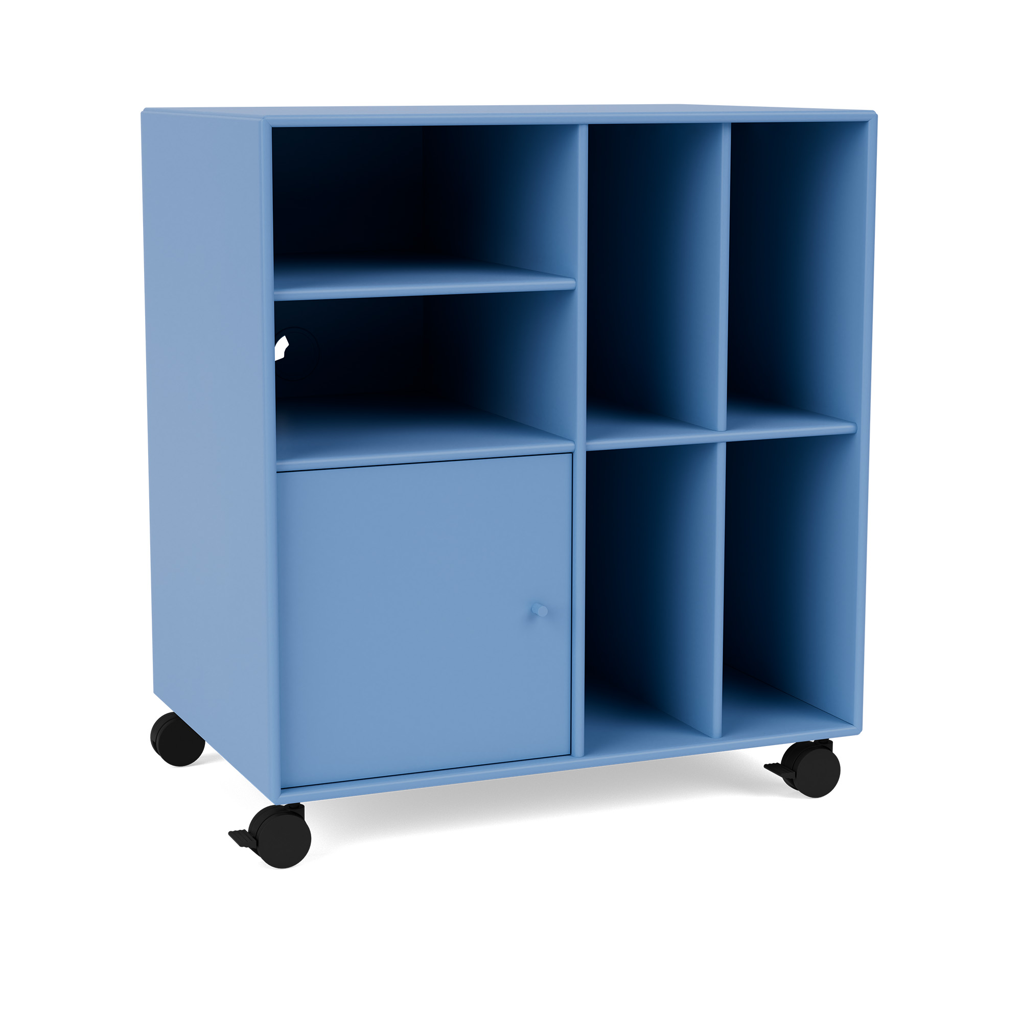 montana - spin ii vinyl storage, 05-castorscr70black, 154 azure - skåp och vitrinskåp - peter j. lassen - blå - mdf