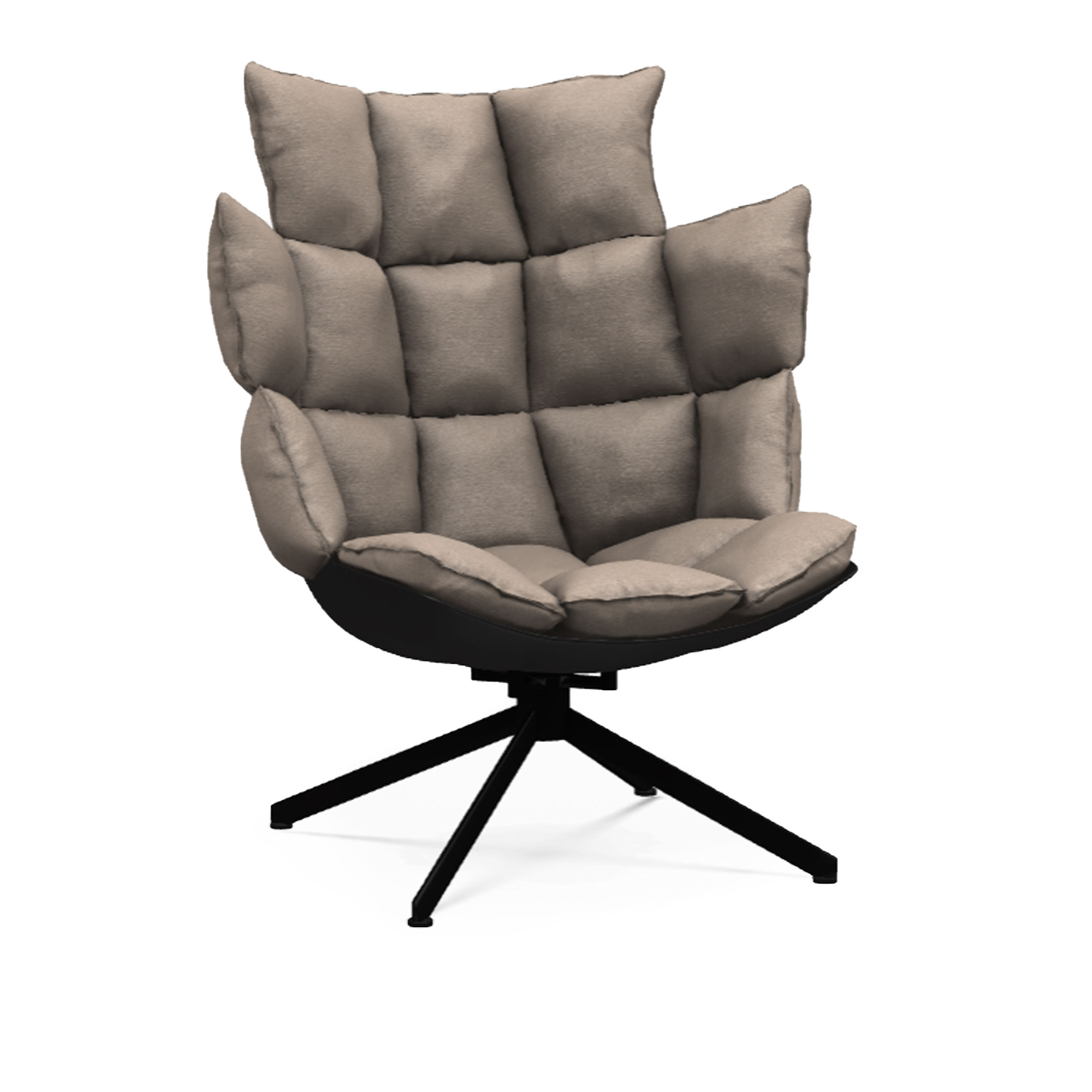 B&B Italia - Husk H3G Cat. Serie Sapri 102 - Snurrfåtöljer - Patricia Urquiola - Beige - Metall/Textilmaterial/Syntetiskt