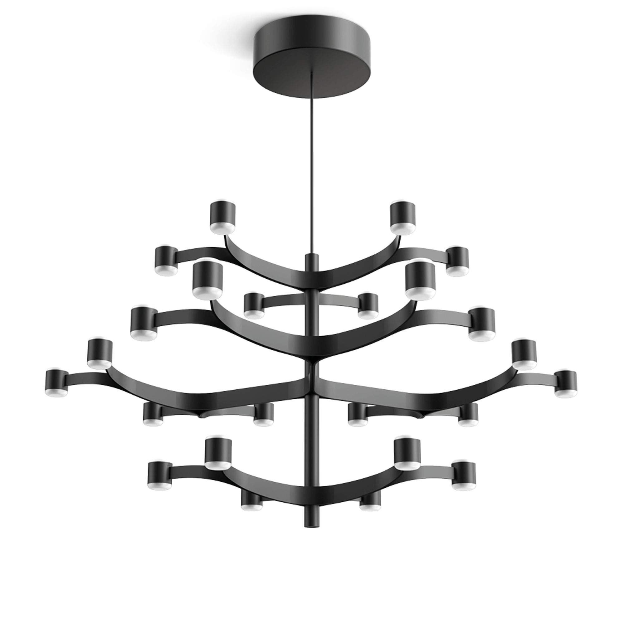 Stilnovo - Fronda 24 Phase-Cut takkrona textured black - Takkronor - Pio & Tito Toso - Svart