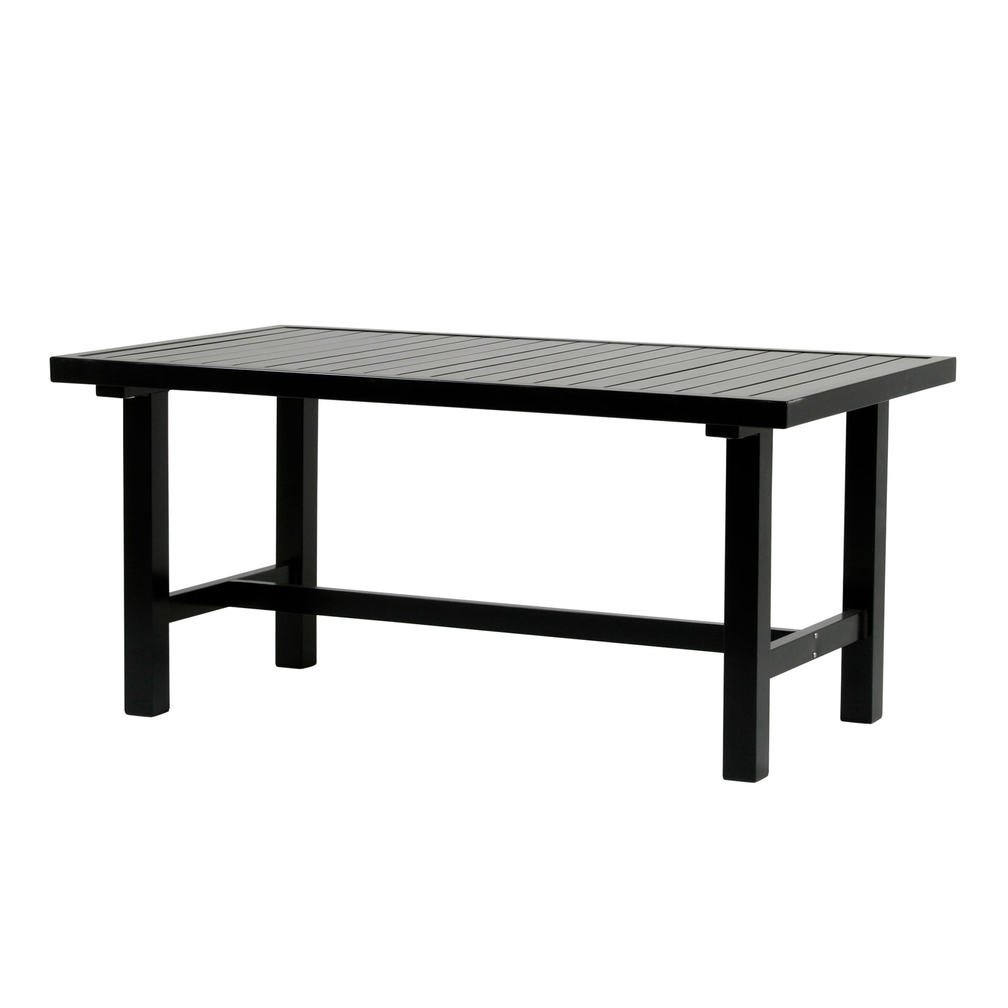 Fri Form - Bord 142x80 cm Aluminium Svart - Matbord utomhus - Elsa Stackelberg - Svart - Metall