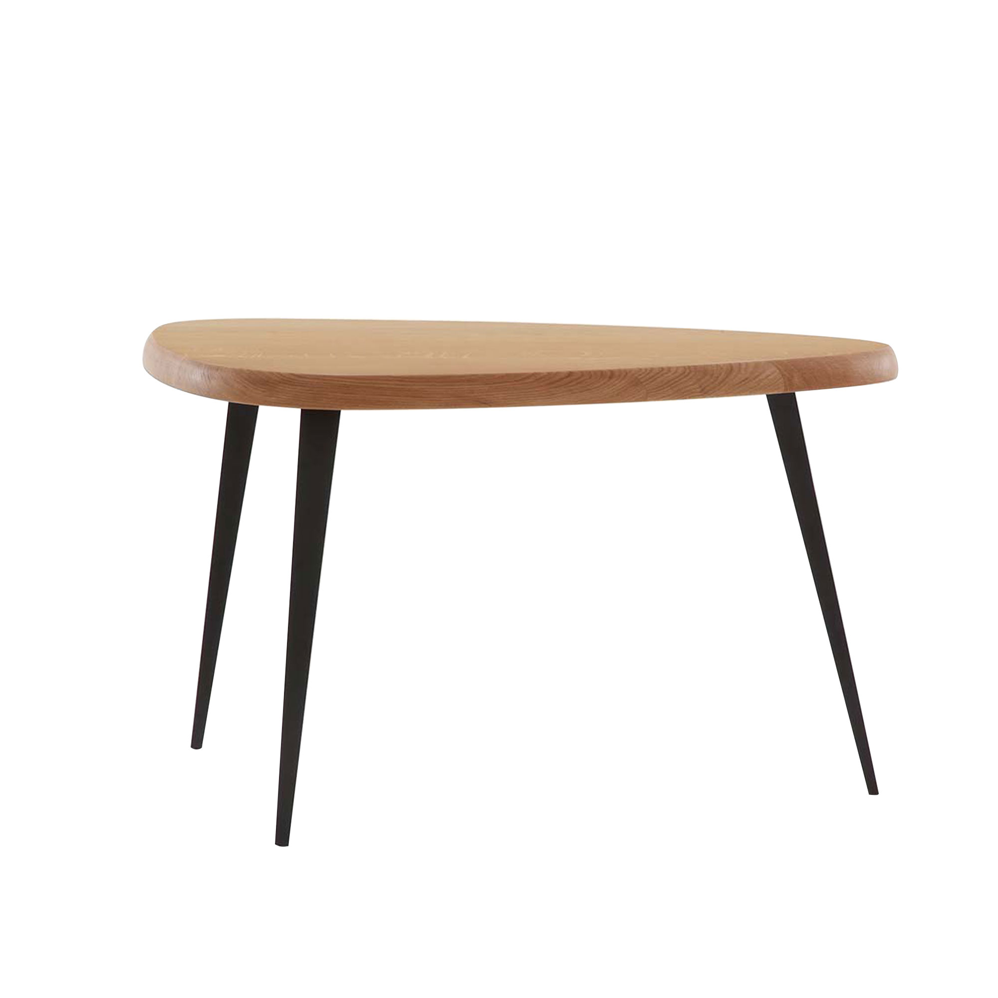 Cassina - 527 Mexique, Table In Natural Oak, 118x80x70, Mat Black Legs - Sofabord - Charlotte Perriand - Grå - Metall/Tre