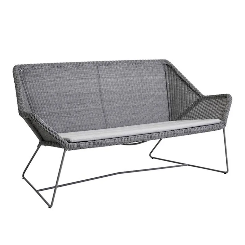 Breeze 2-soffa, White Grey, Cane-Line Weave