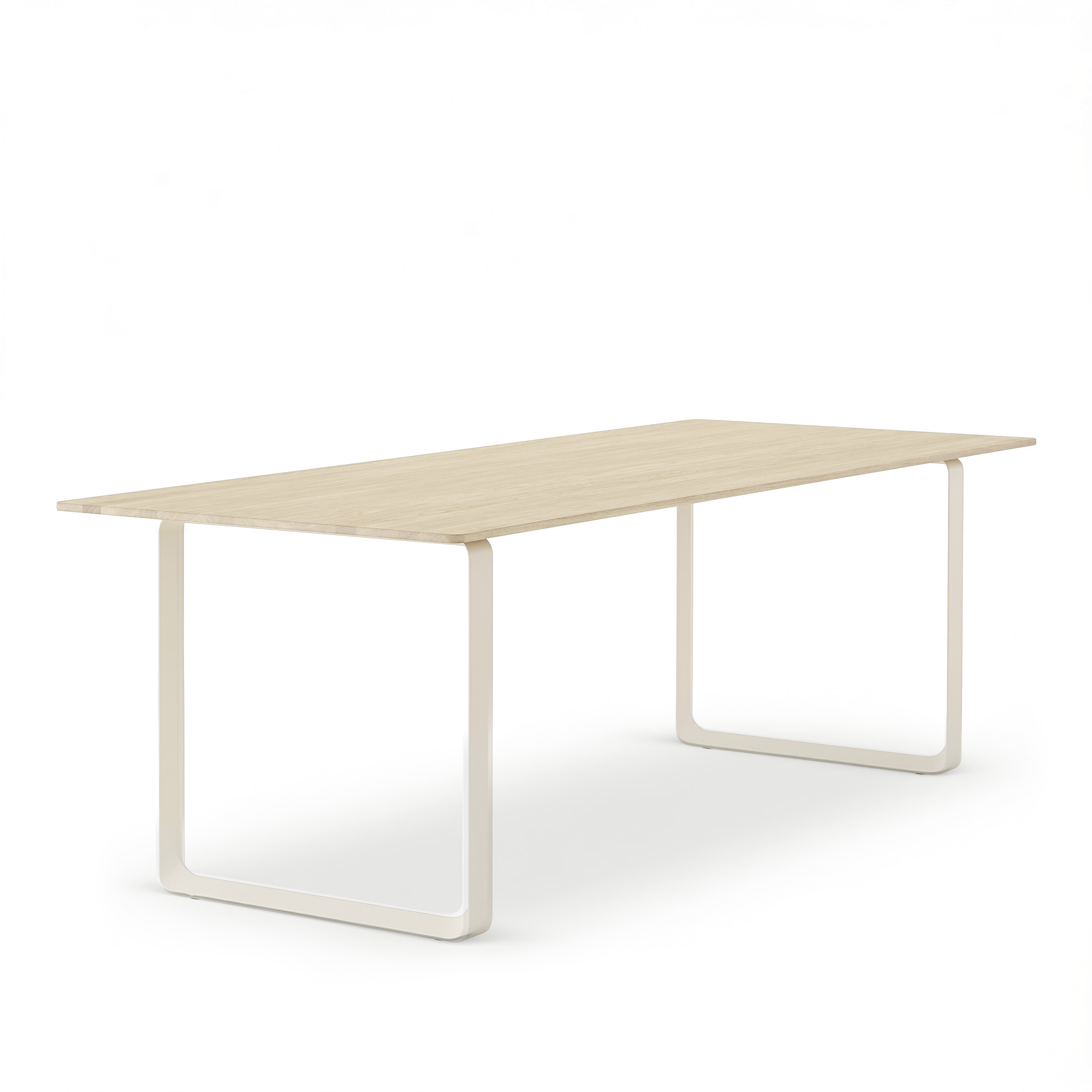 Muuto - 70/70 Table matbord 225x90 cm, Massiv ek/Sand - Matbord - TAF Studio - Beige,Träfärgad - Metall/Trä