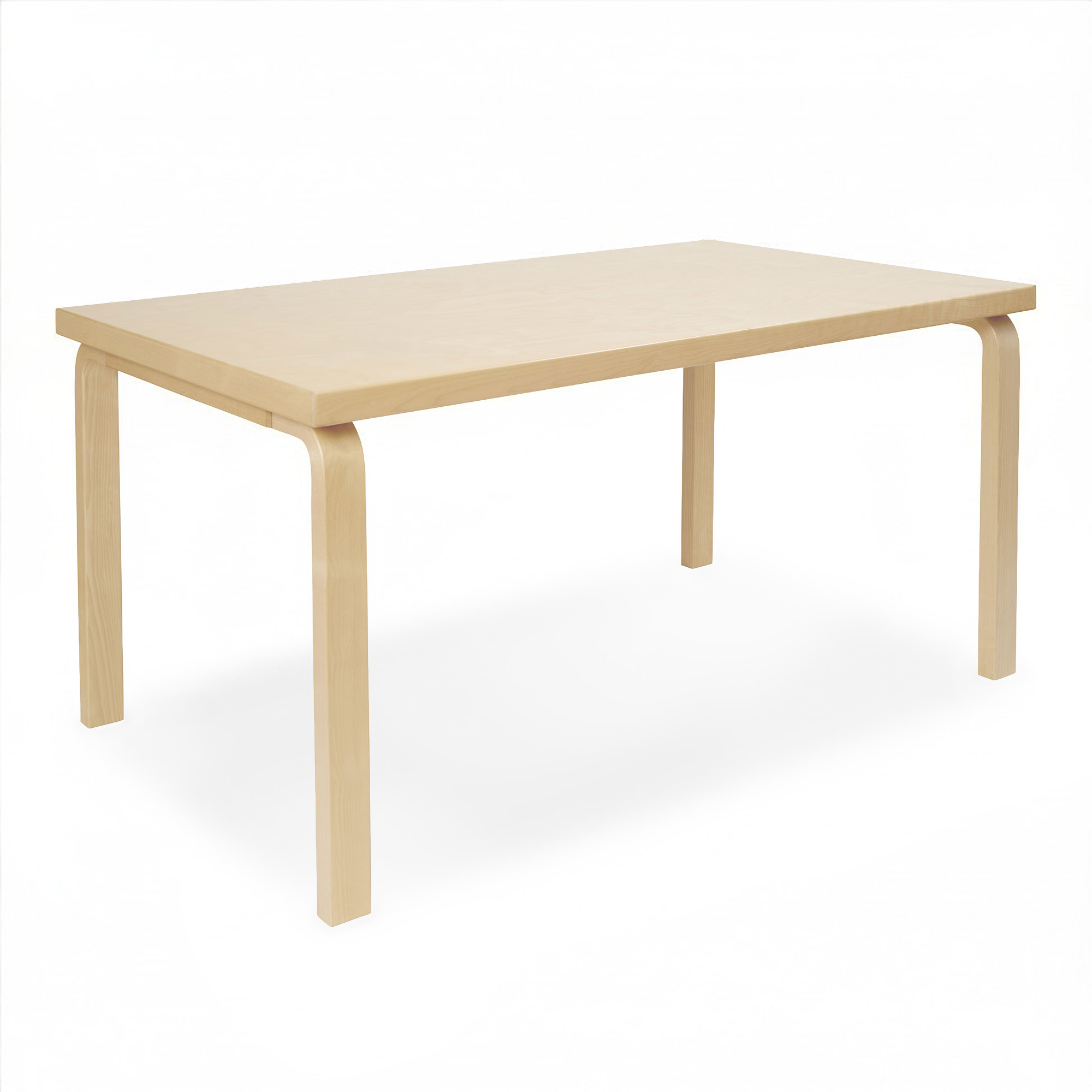 Artek - Aalto Bord 82B, Bj&ouml;rkfan&eacute;r, Klarlackad - Matbord - Alvar Aalto - Tr&auml;f&auml;rgad - Tr&auml;