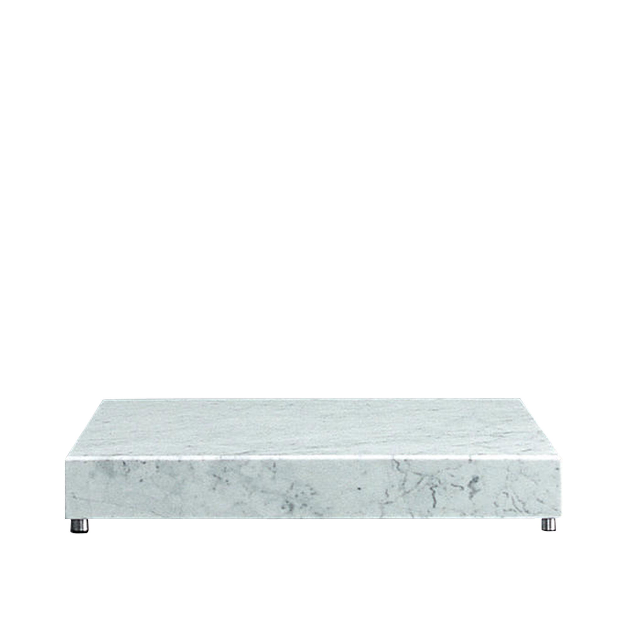 Living Divani - Menhir Low Table, 80x80x12,5, Black Marquina Marble - Sofabord - Piero Lissoni - Svart - Metall/Stein
