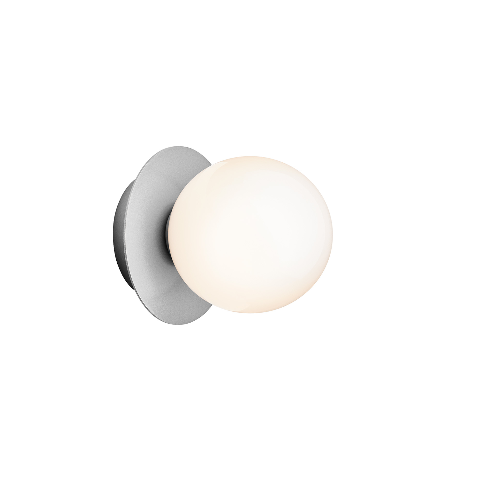 Nuura - Liila 1 wall lamp silver/opal white - Vägglampor - Sofie Refer - Silver - Glas/Metall
