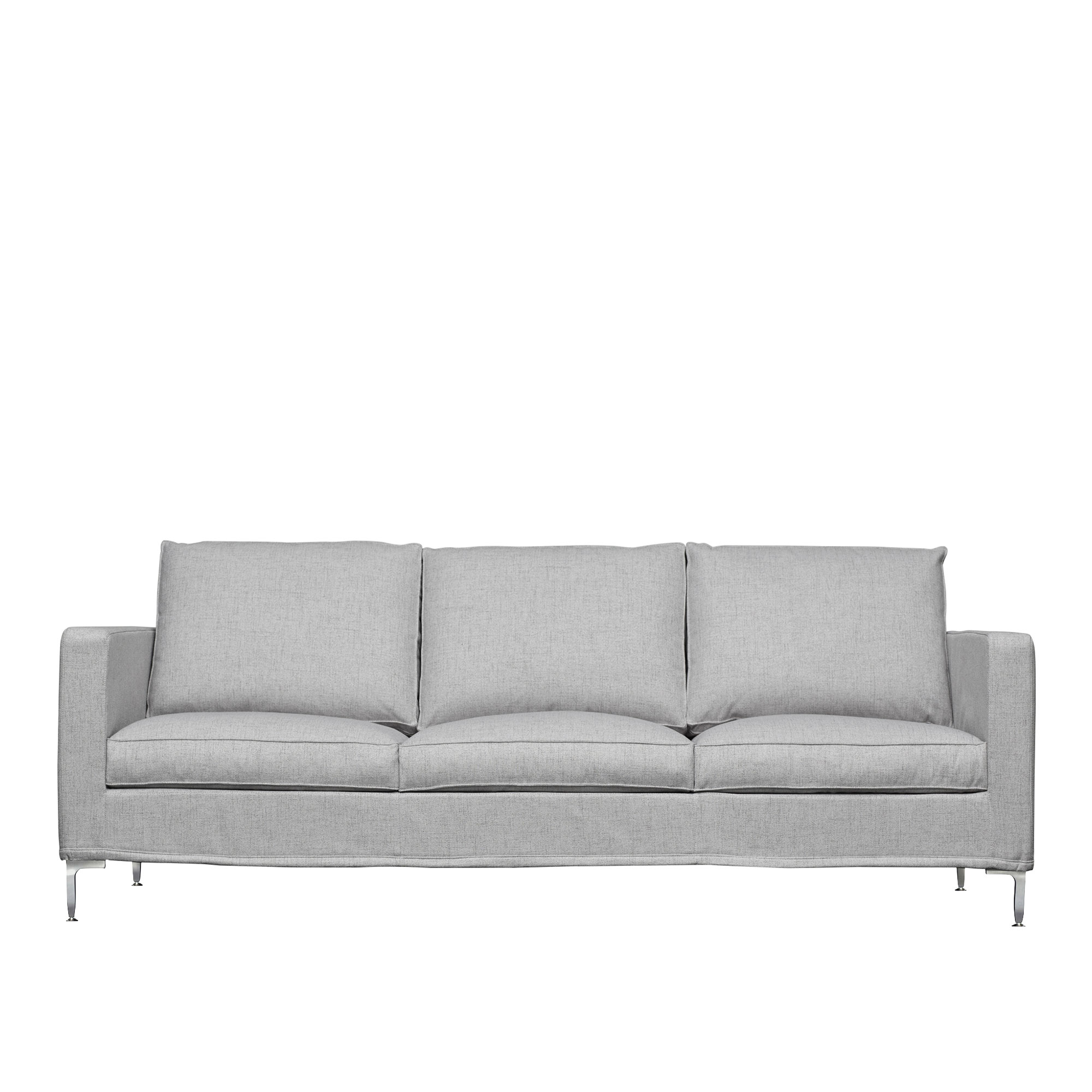 Fogia - Alex Soffa, 3-sits, Aluminiumben Tyg, Kat.A Jade 802 Mörkgrå - Soffor - Grå