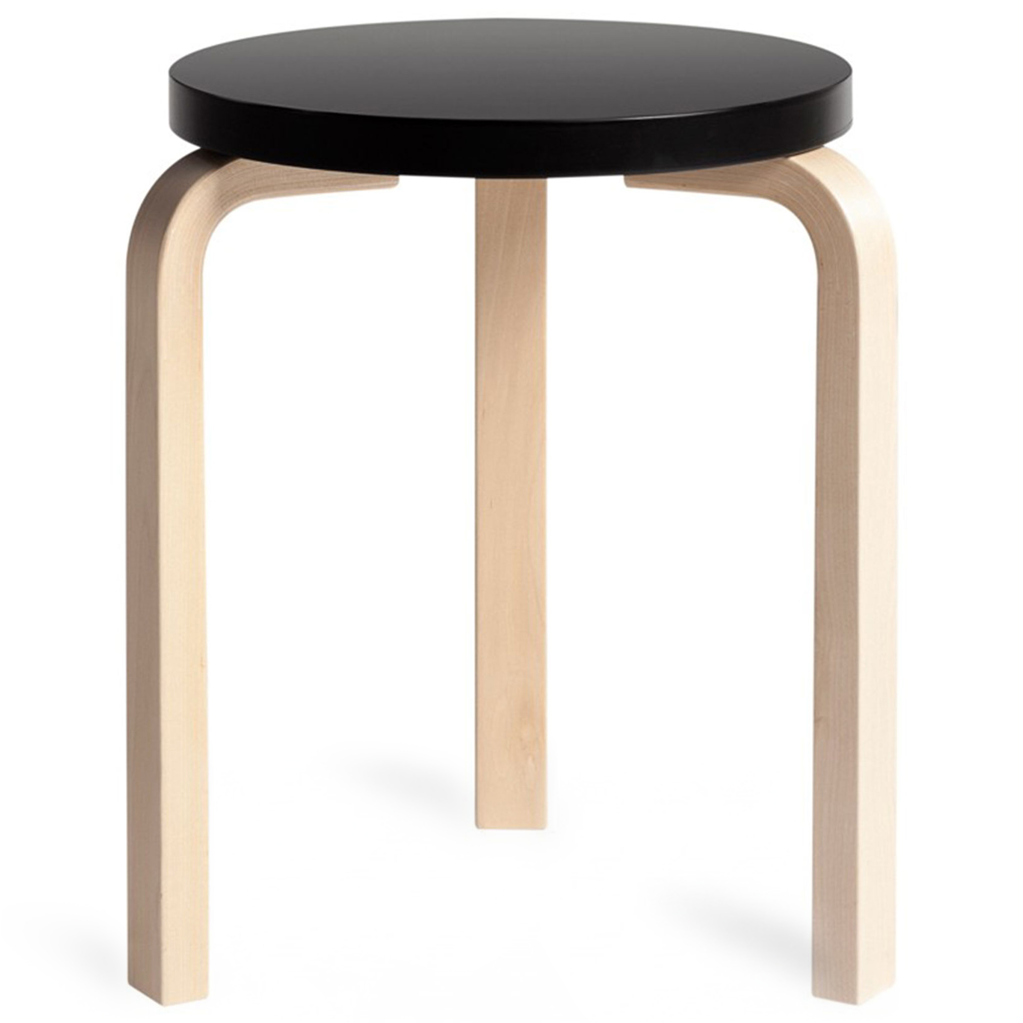 Artek - Pall 60 Klarlackade Ben Lackad Svart Sits - Pallar - Alvar Aalto - Svart - Trä | Möbler - Stolar Och Pallar - Pallar | Möbelexperten