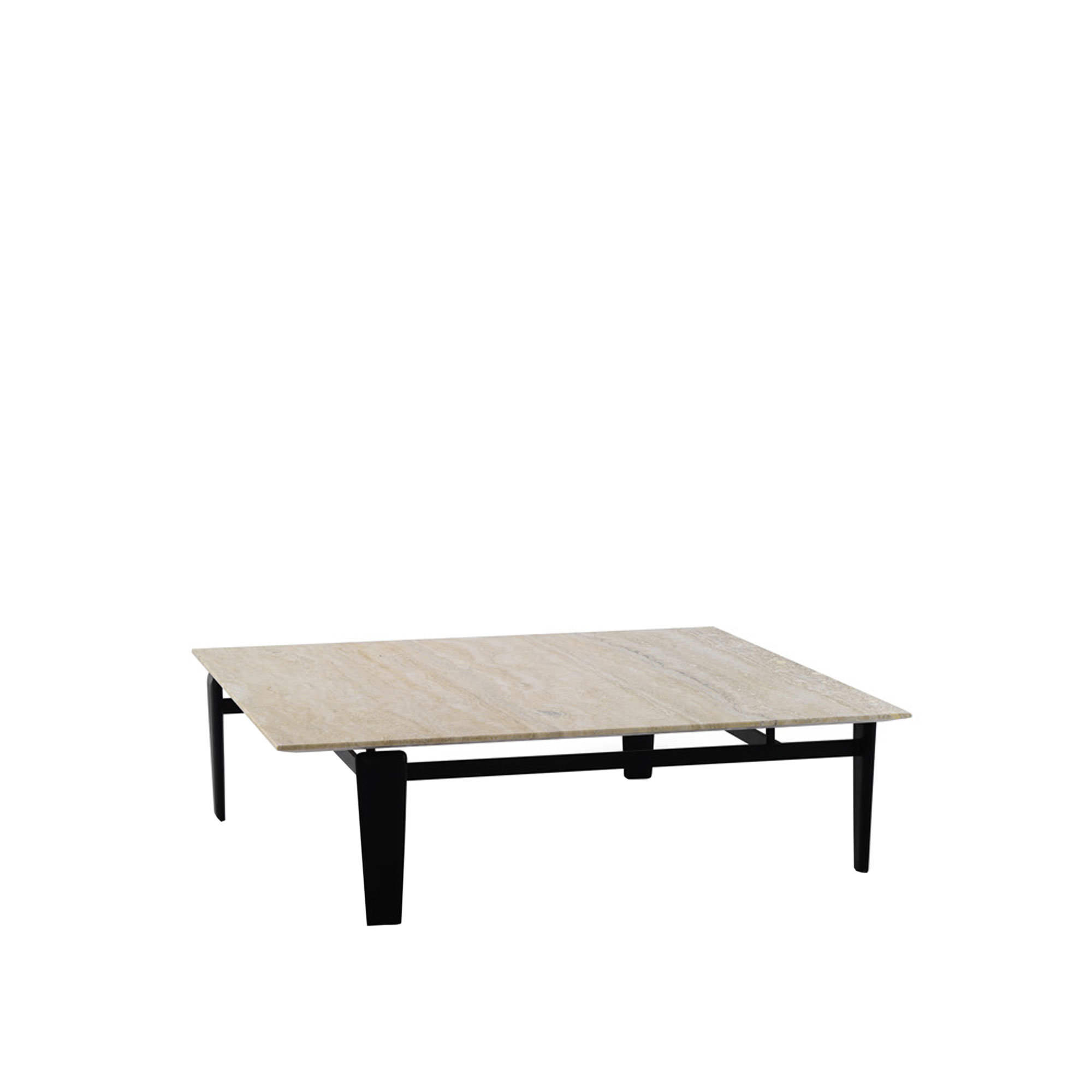 Arflex - Tablet Small Table 109 x 109 cm, Travertino Romano - Sofabord - Claesson Koivisto Rune - Beige - Metall/Tre/Stein
