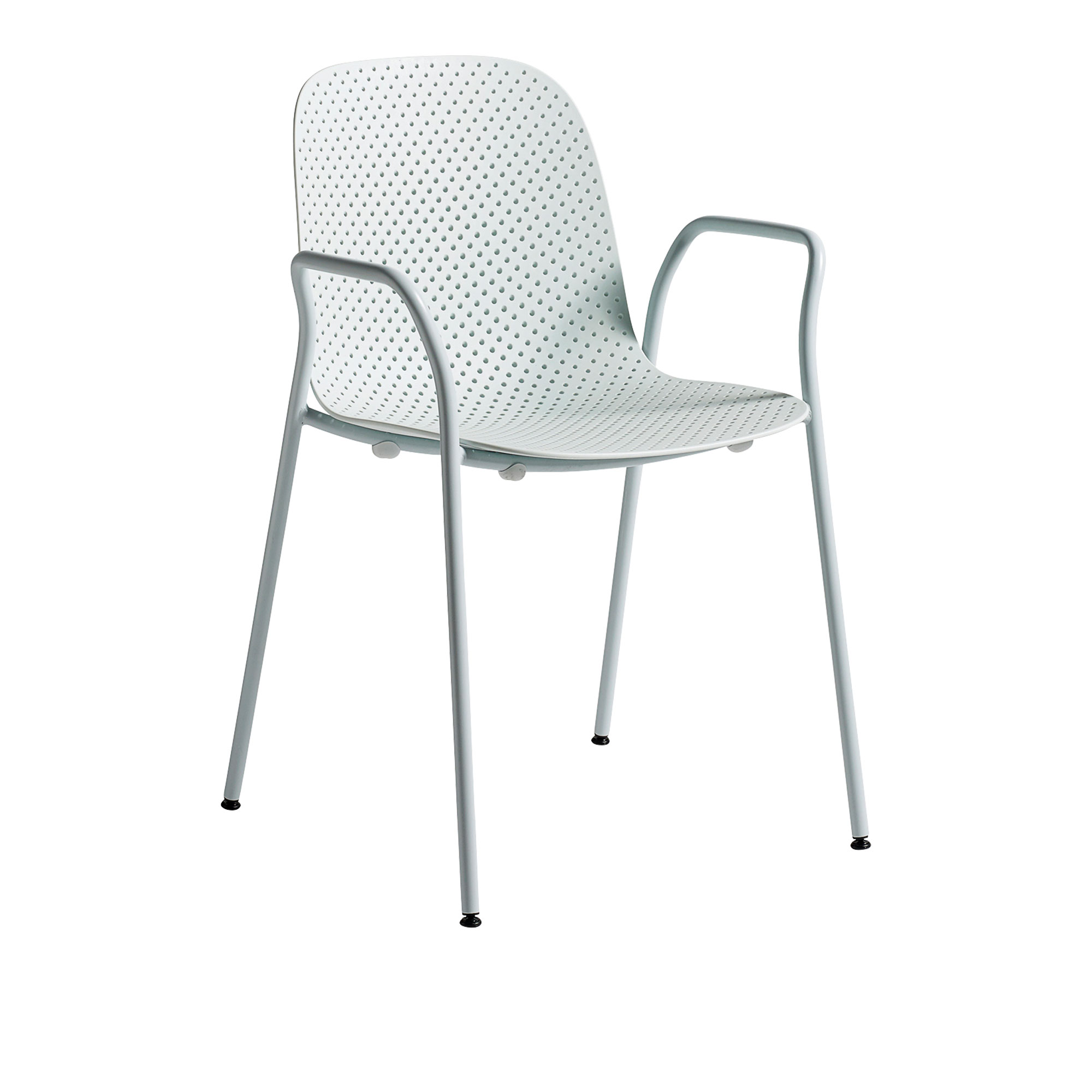HAY - 13Eighty Armchair - Pure Grey Base - Soft Blue - Matstolar utomhus - Scholten & Baijings - Grå,Blå - Metall/Plast