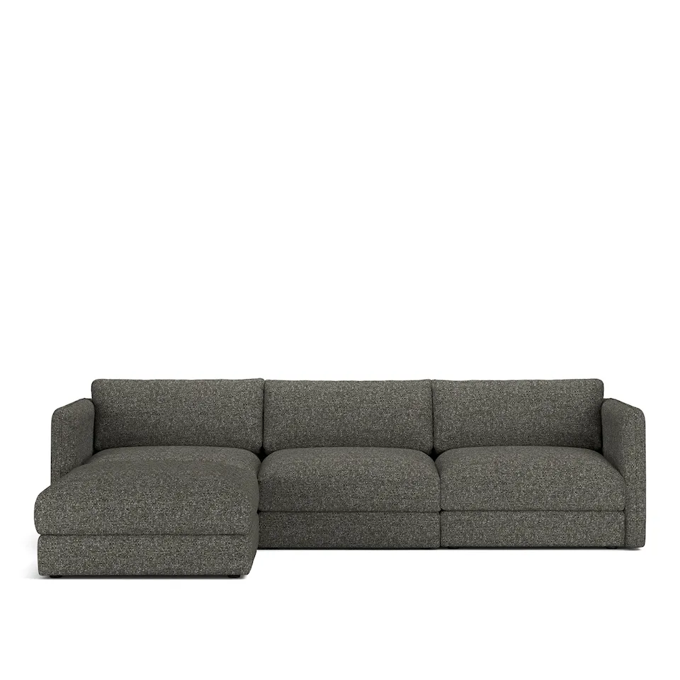 Pavarotti 3-Seater + Footstool, Fixed Cover, Cushion Variant 03, Lucinasco 06