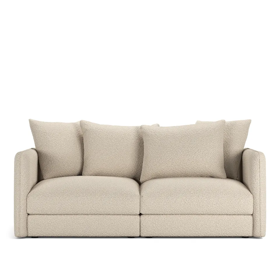 Pavarotti 2-Seater, Removable Cover, Cushion Variant 01, Ascot White