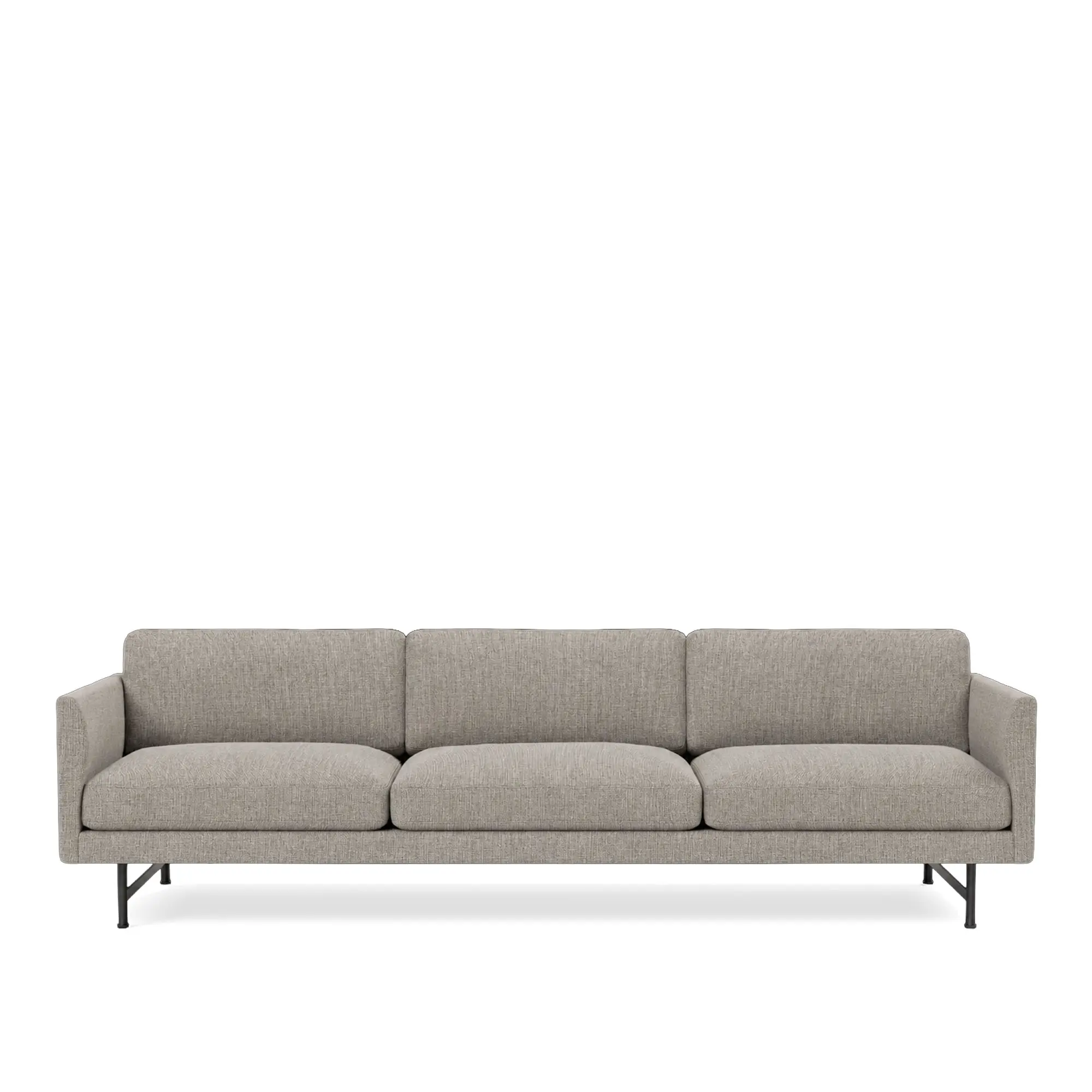 Calmo 3-seters sofa svart metall