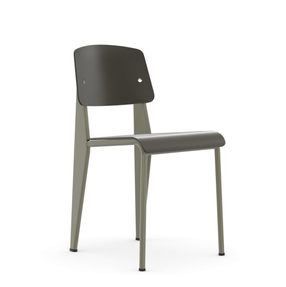 Vitra - Standard SP Basalt / Prouvé Gris Vermeer - Matstolar - Jean Prouvé - Grå - Metall/Plast
