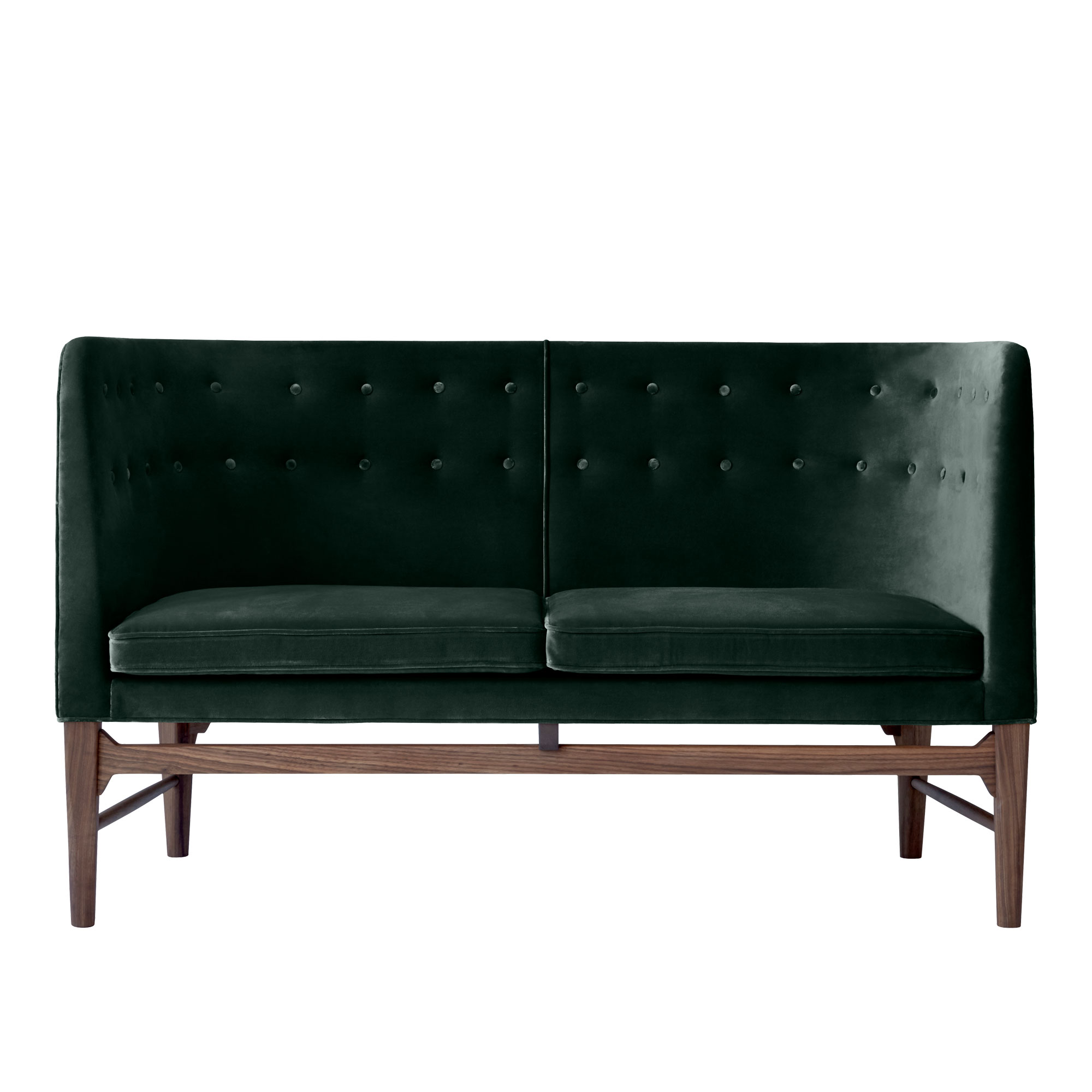 &Tradition - Mayor AJ6 - Fabric cat.2 - Velvet 1 Forest - Oiled Walnut - Soffor - designer_arne_jacobsen