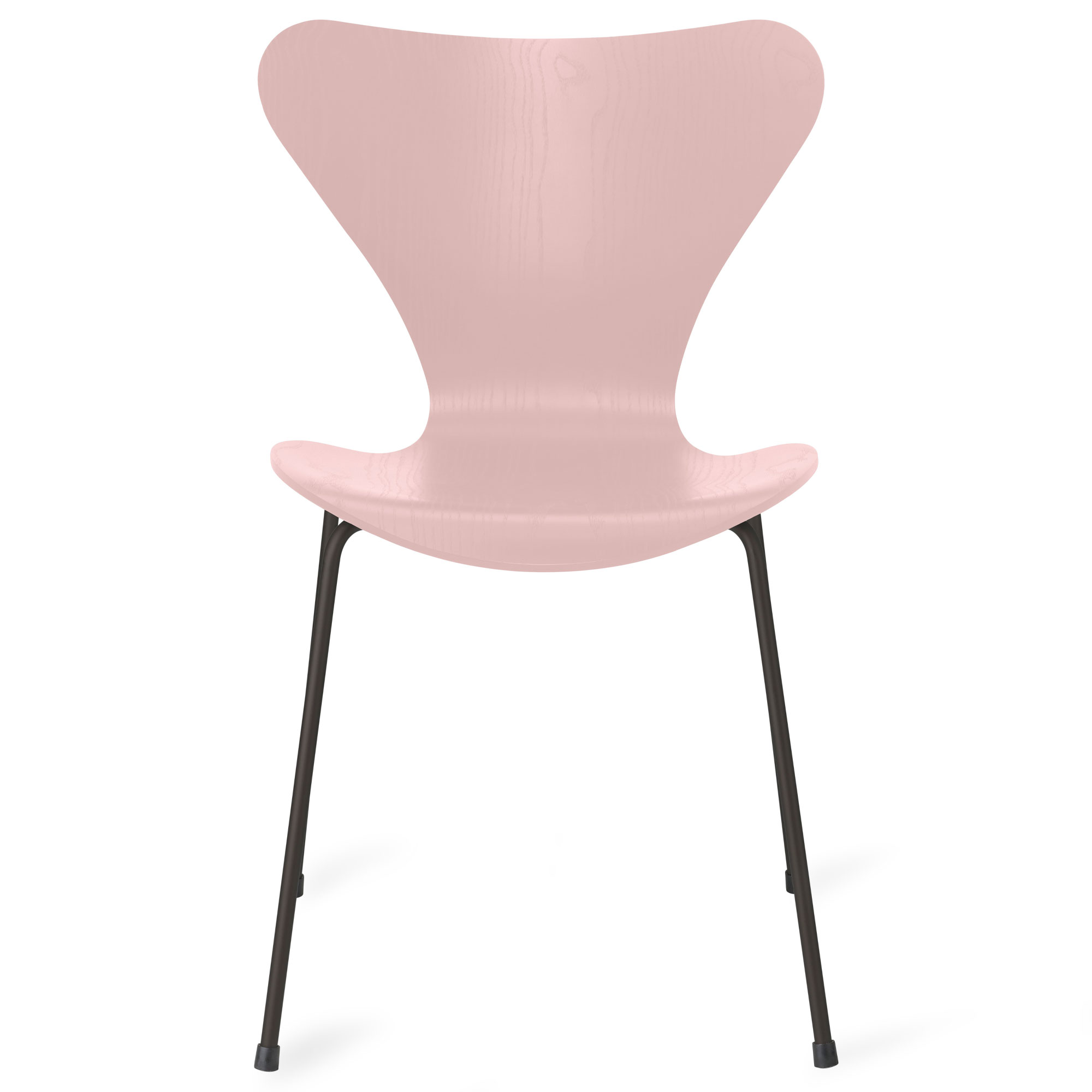 Fritz Hansen - Sjuan 3107 stol färgad askfanér warm graphite / pale rose - Matstolar - Arne Jacobsen - Rosa - Metall/Trä | Möbler - Stolar Och Pallar - Matstolar | Möbelexperten