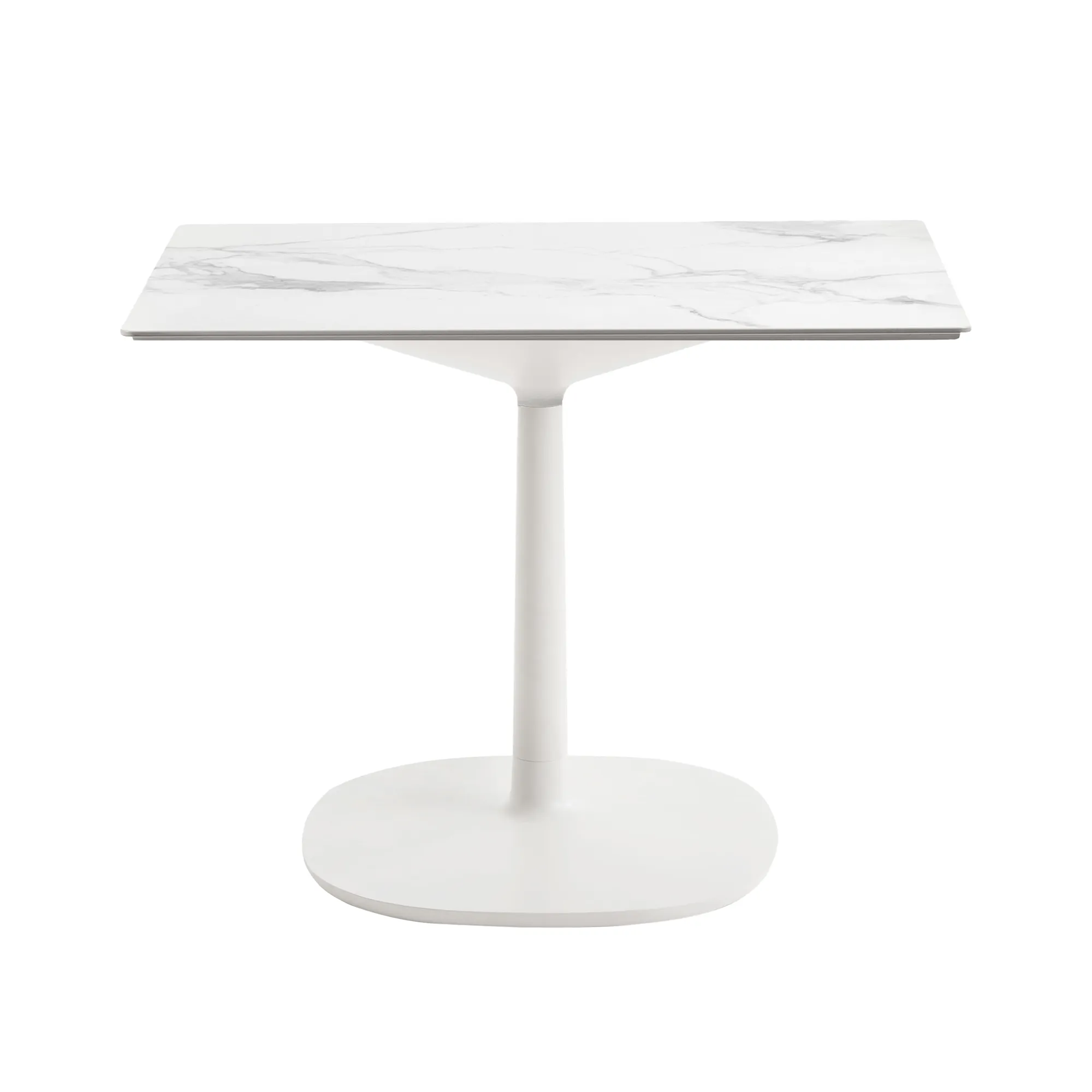 Multiplo 4075 kvadratiskt bord 99x99cm med stor kvadratisk bas R25cm