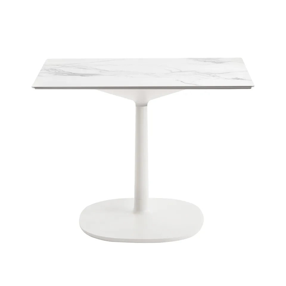 Multiplo 4075 kvadratiskt bord 99x99cm med stor kvadratisk bas R25cm
