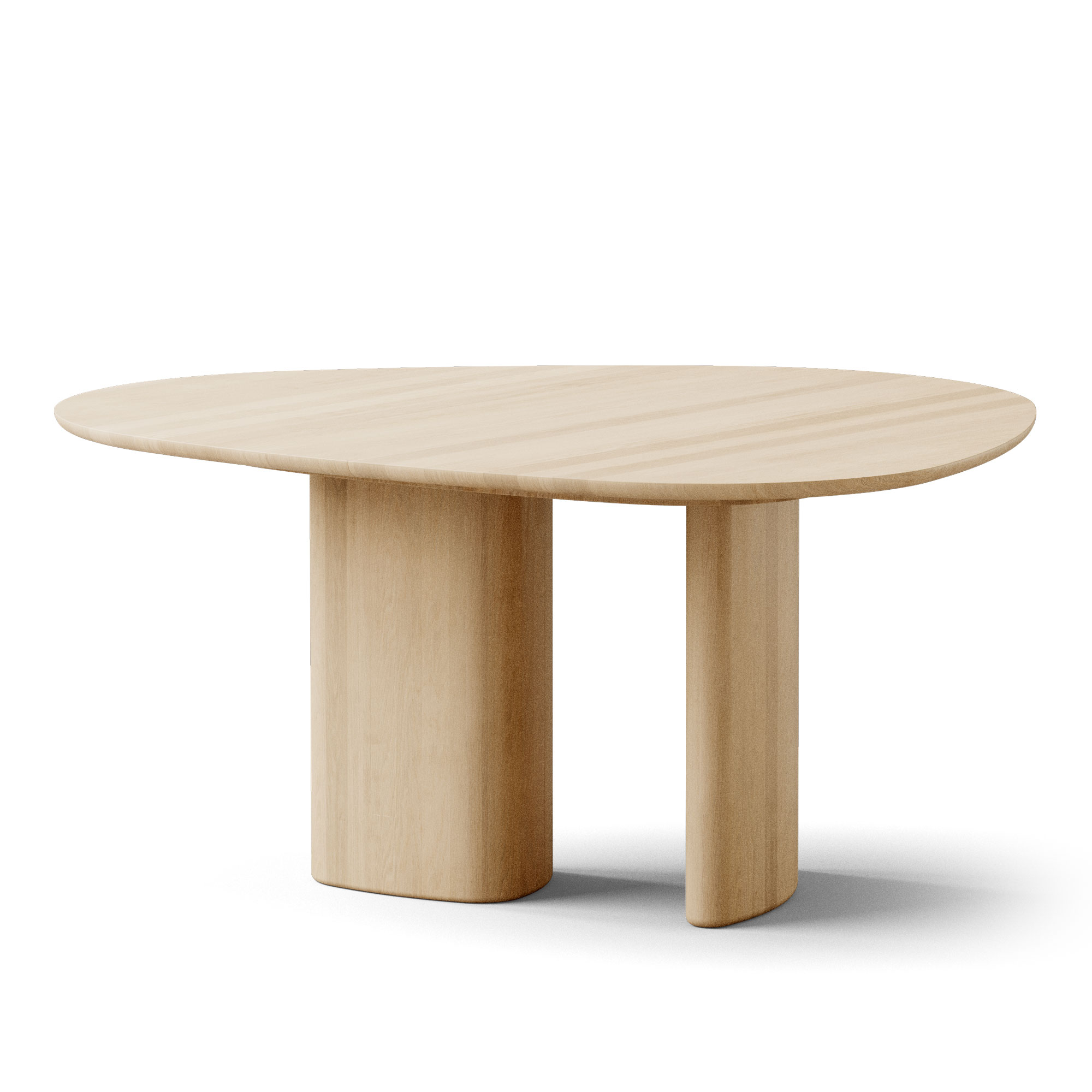 Dk3 - Tangent Table Round Ø136 x W160 x H72 cm Max 2 extension leaves Oak - soap - Matbord - Beige - Trä | Möbler - Bord - Matbord | Möbelexperten