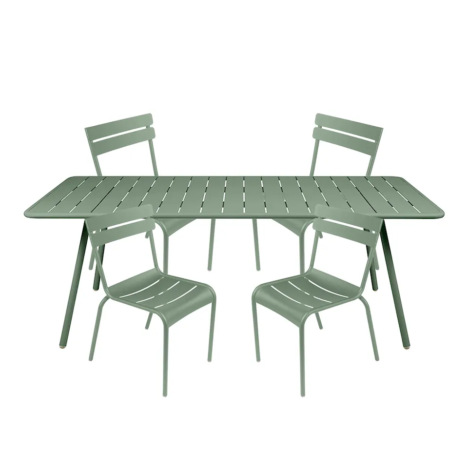Luxembourg matgrupp med bord 207cm & 4 stolar