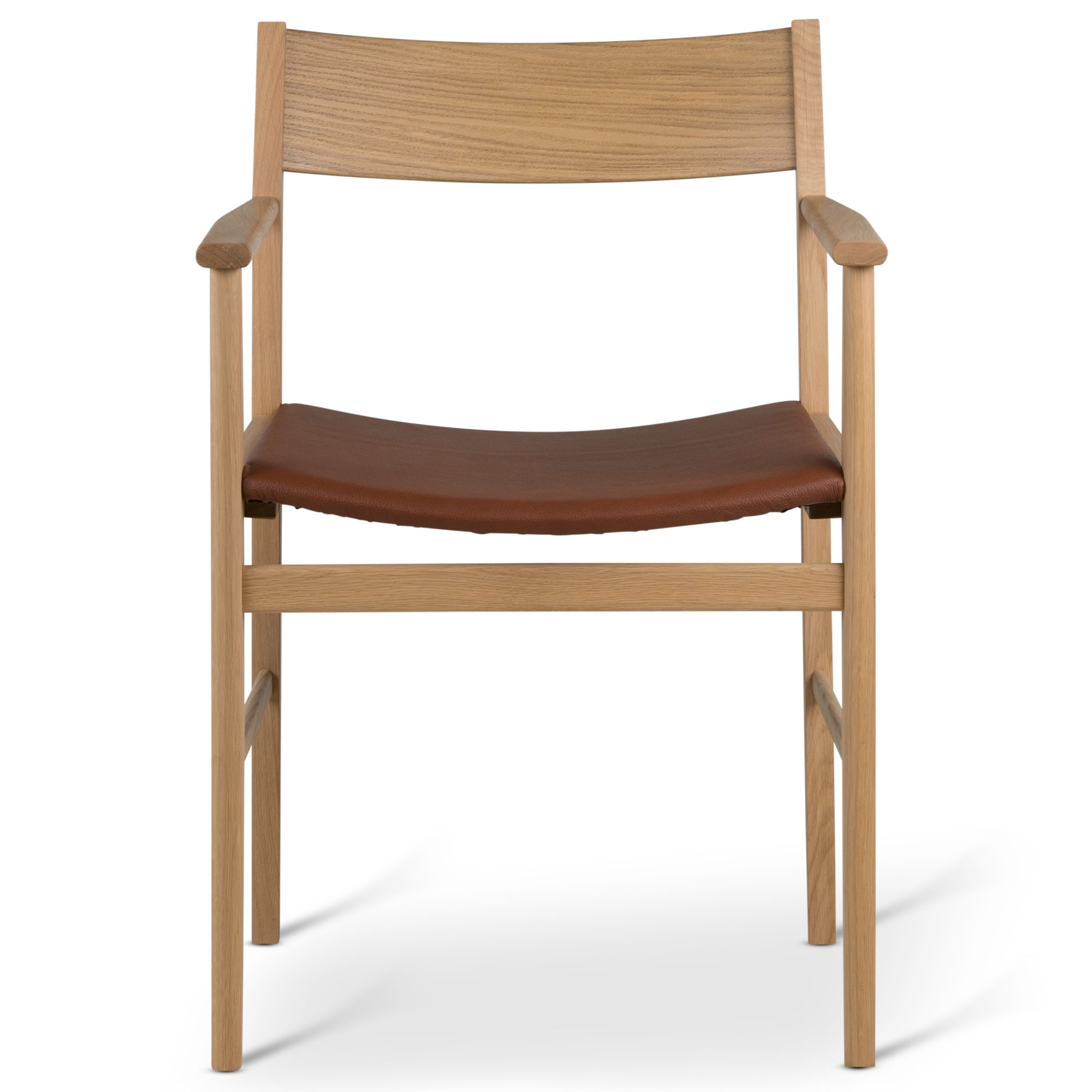 Mavis - Siza karmstol vitpigmenterad mattlackad ek/cognac - Matstolar - Pierre Sindre - Beige - Trä