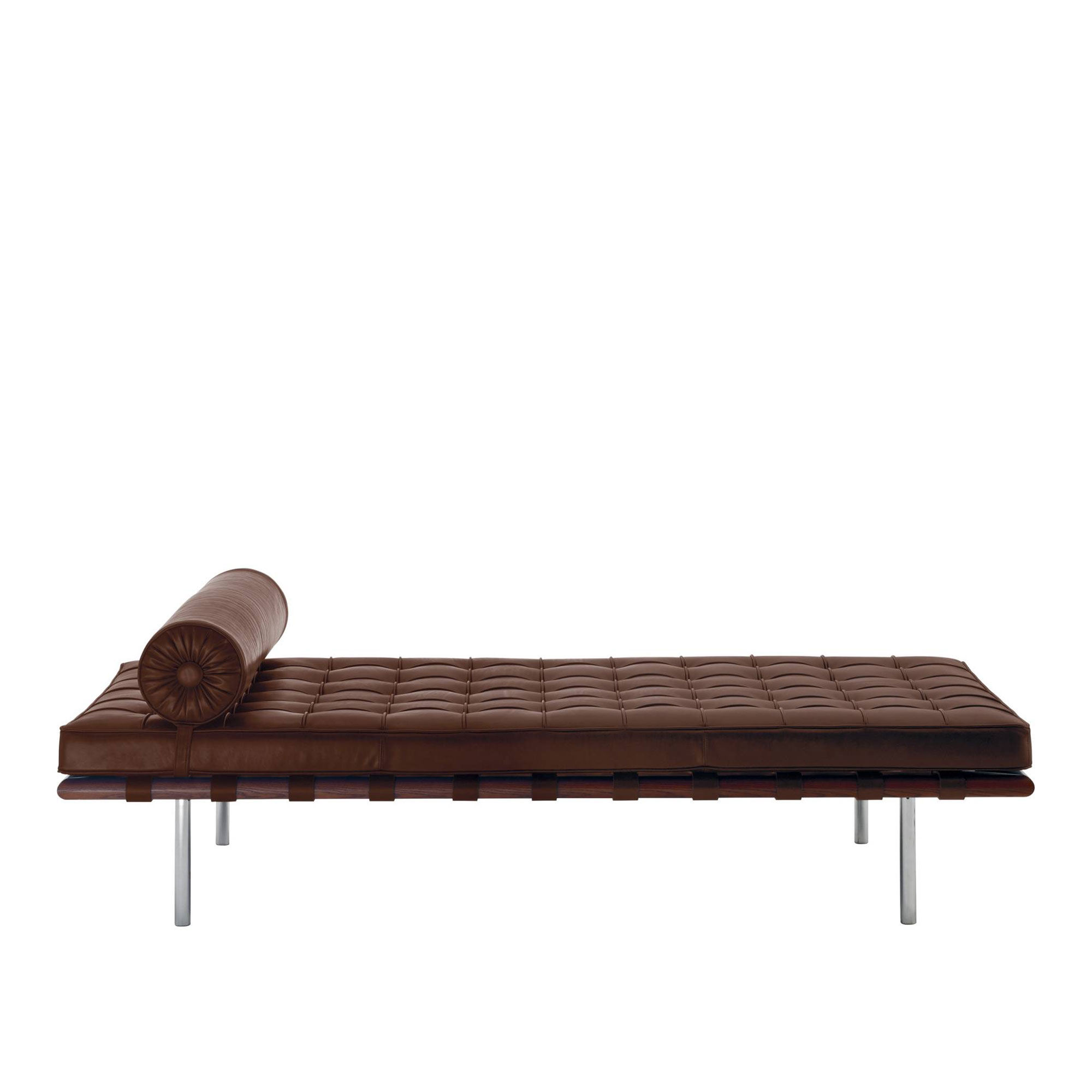 Knoll - Barcelona Day bed, Läder: Kat. W - Velluto Pelle VP03 - Dagbäddar - Ludwig Mies van der Rohe - Brun | Möbler - Soffor Och Dagbäddar - Dagbäddar | Möbelexperten