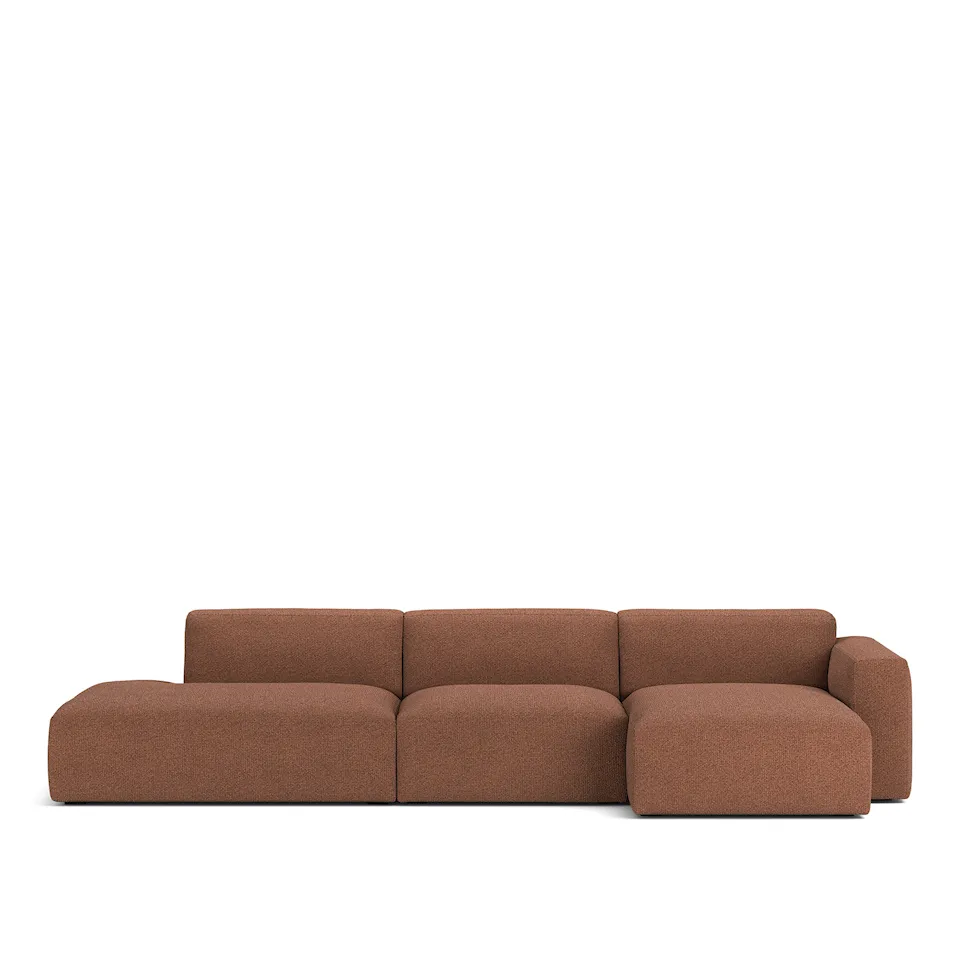 Brick 3-Seater Chaise Lounge Open End Left, Emmi 05