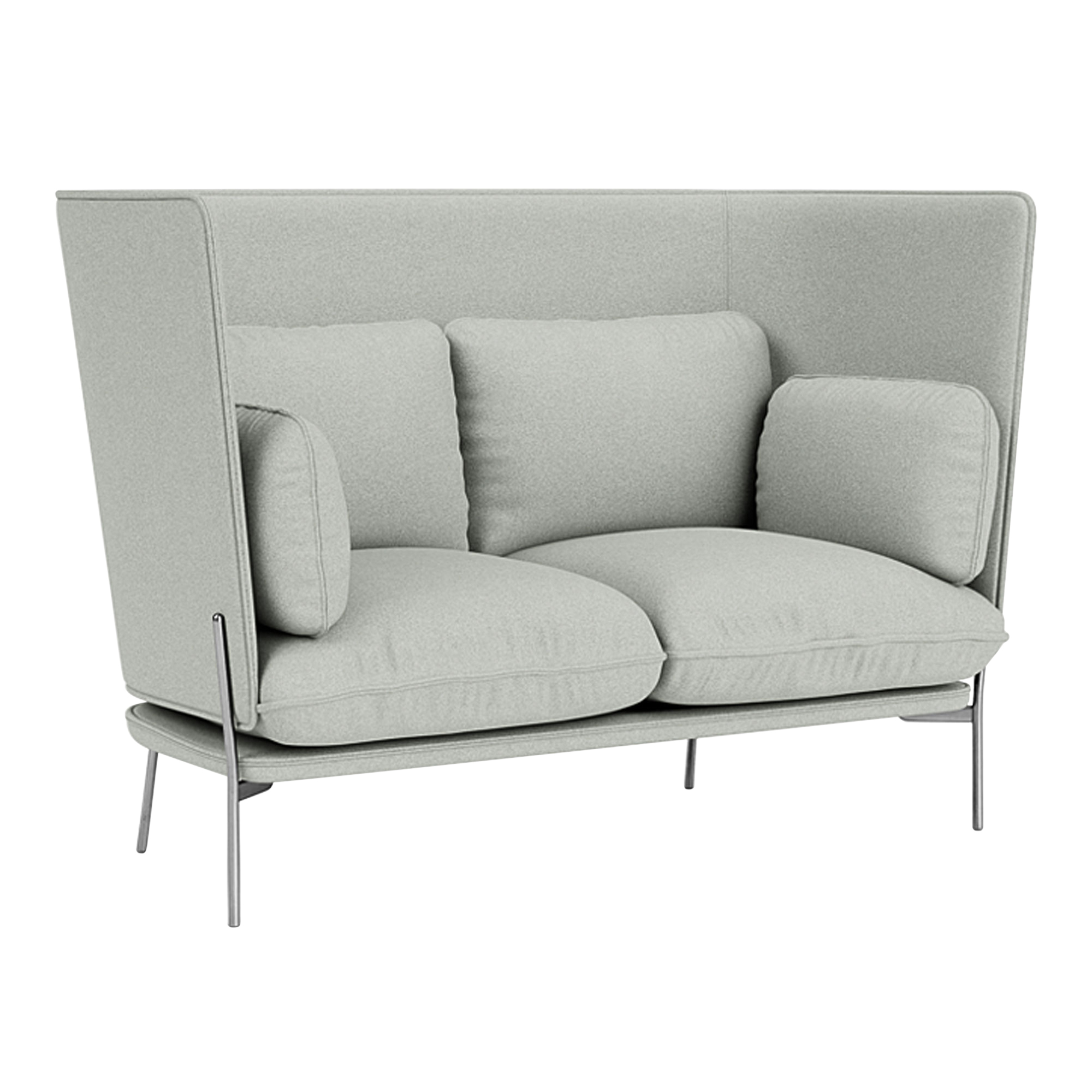 &Tradition - Cloud LN6 - Chrome - Fabric cat.2 - Divina Melange 3 120 - Soffor - Luca Nichetto