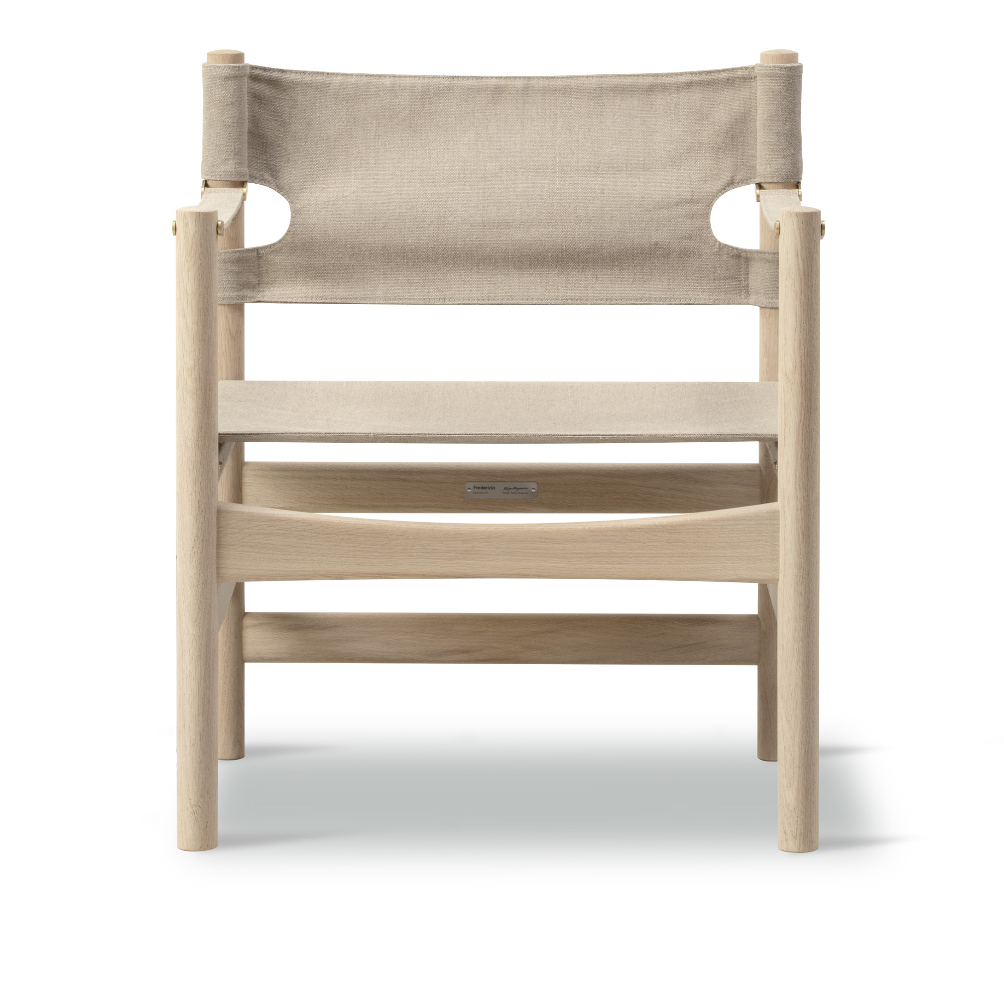 Fredericia Furniture - Mogensen Lounge chair - Canvas 21 Chair - Oak soap - Natural canvas - Fåtöljer - Børge Mogensen - Textilmaterial