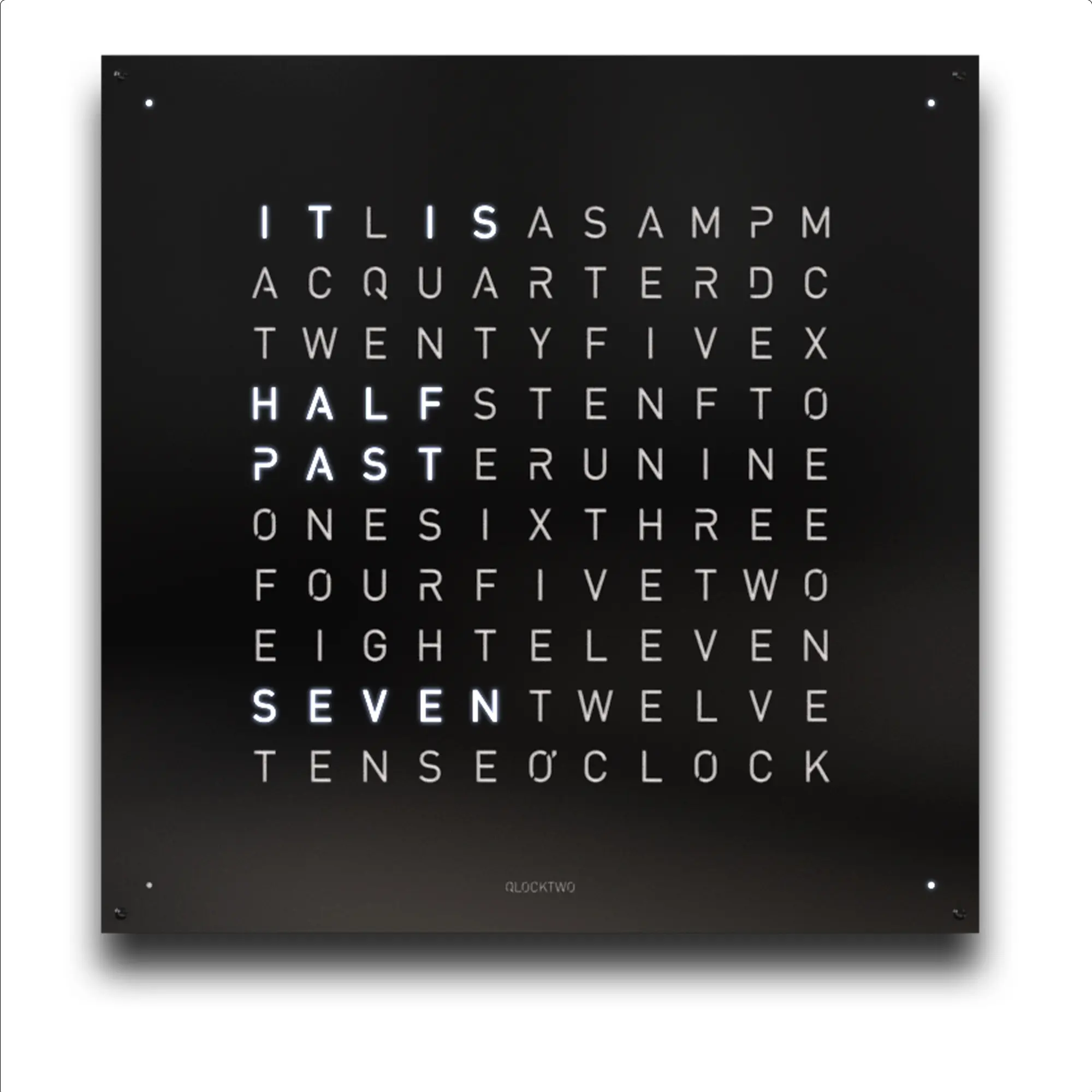 Qlocktwo Earth 90 Creator's Edition – Black Pepper