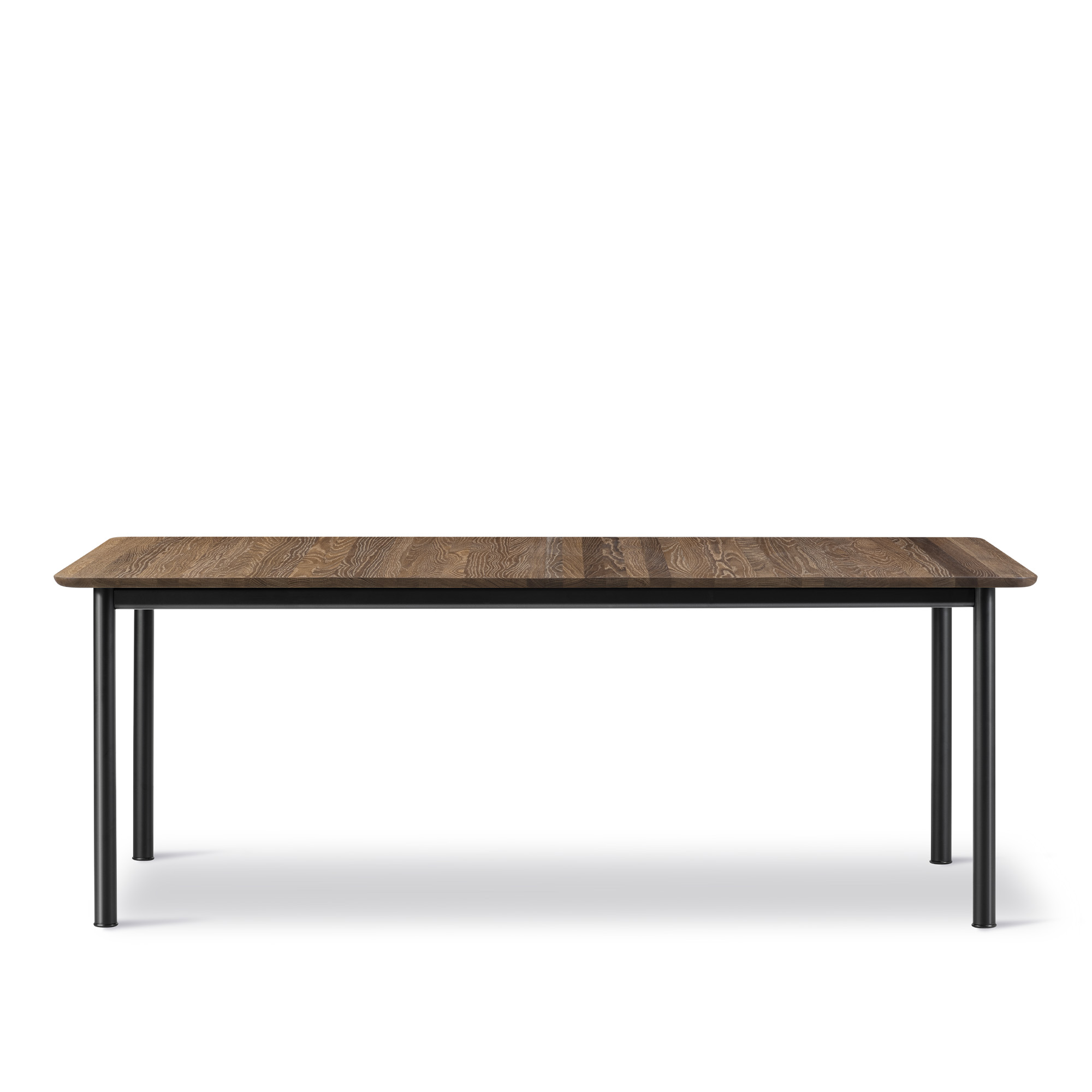 Fredericia Furniture - Plan Table - Extendable - 200-260 x 100 cm - height 73 cm - Smoked oak - oiled - Rounded edge - Black - Matbord - Edward Barber & Jay Osgerby - Trä