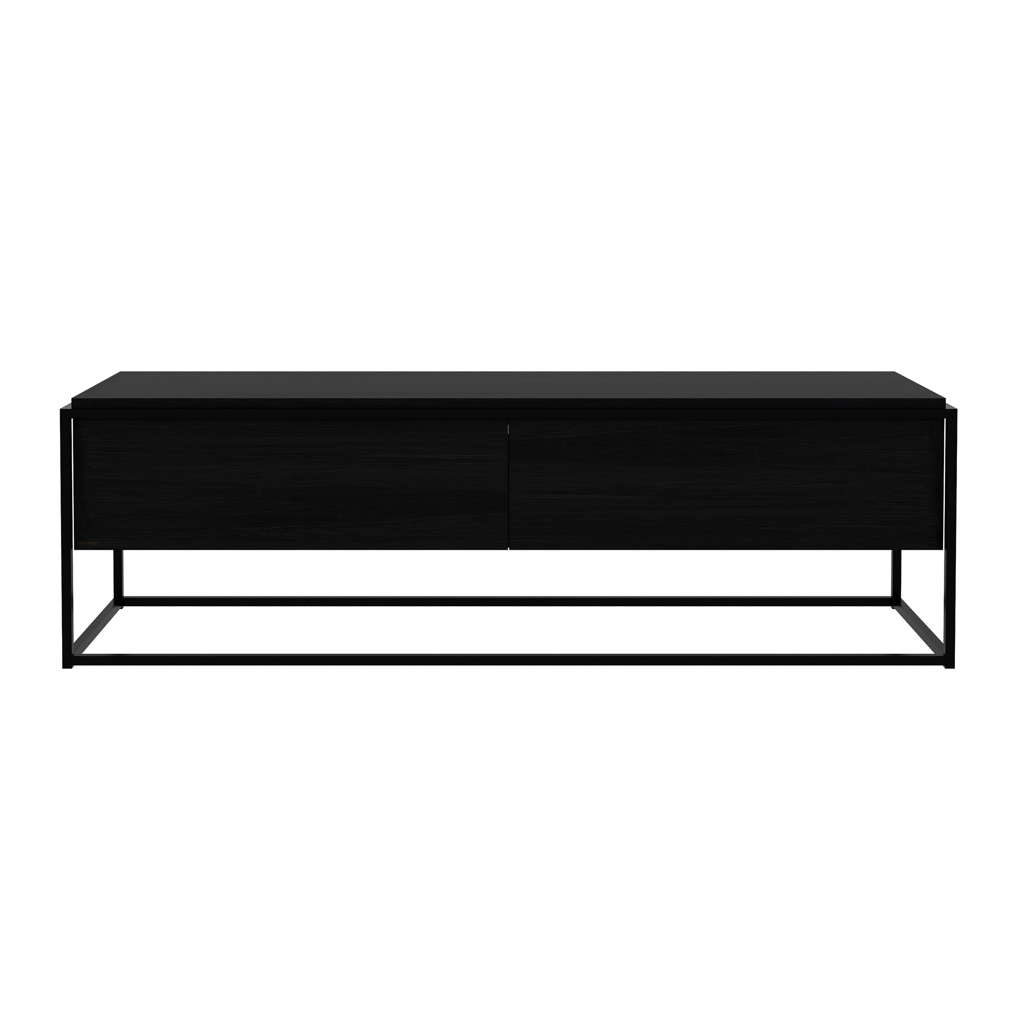 Ethnicraft - Monolit TV Cupboard Black Oak/ Black - TV-bänkar - Sascha Sartory - Svart - Metall/Trä