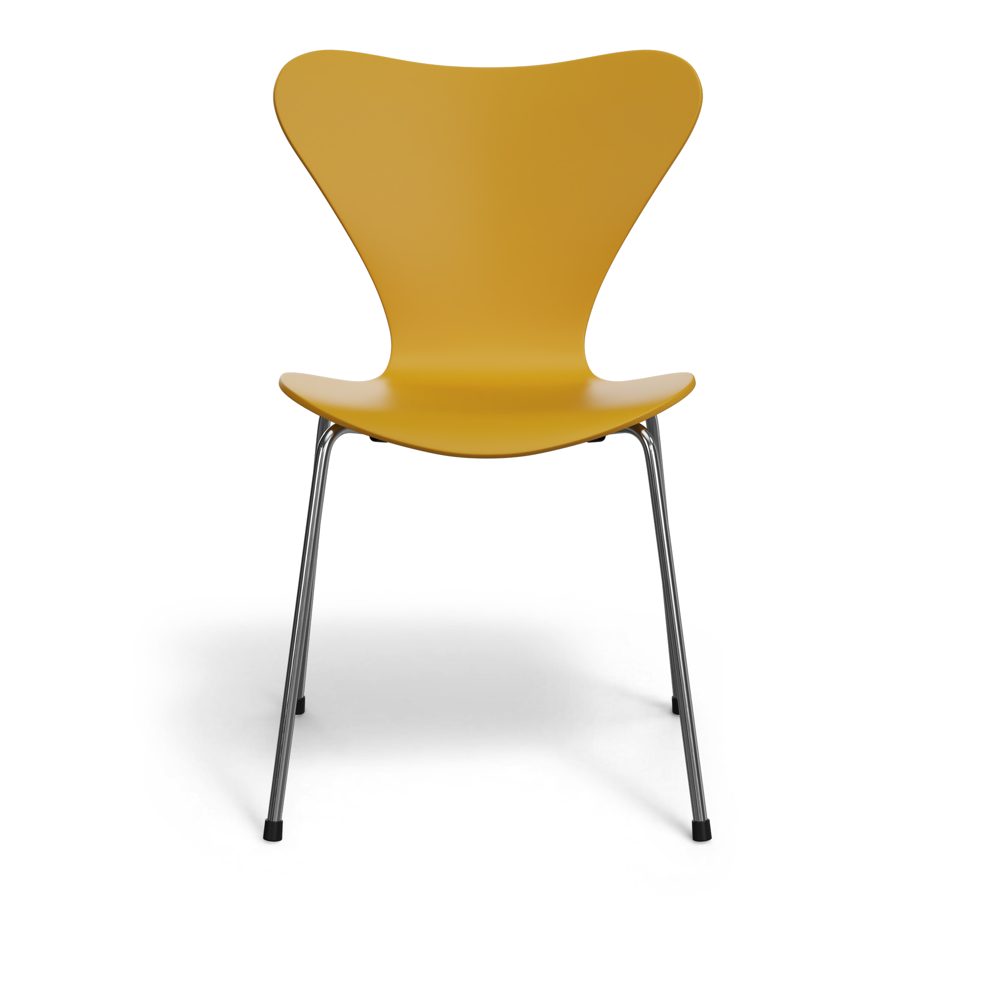 Fritz Hansen - Series 7 3107 no upholstery &ndash;&nbsp;Panton 100 Yellow - Matstolar - Arne Jacobsen - Gul - Tr&auml;
