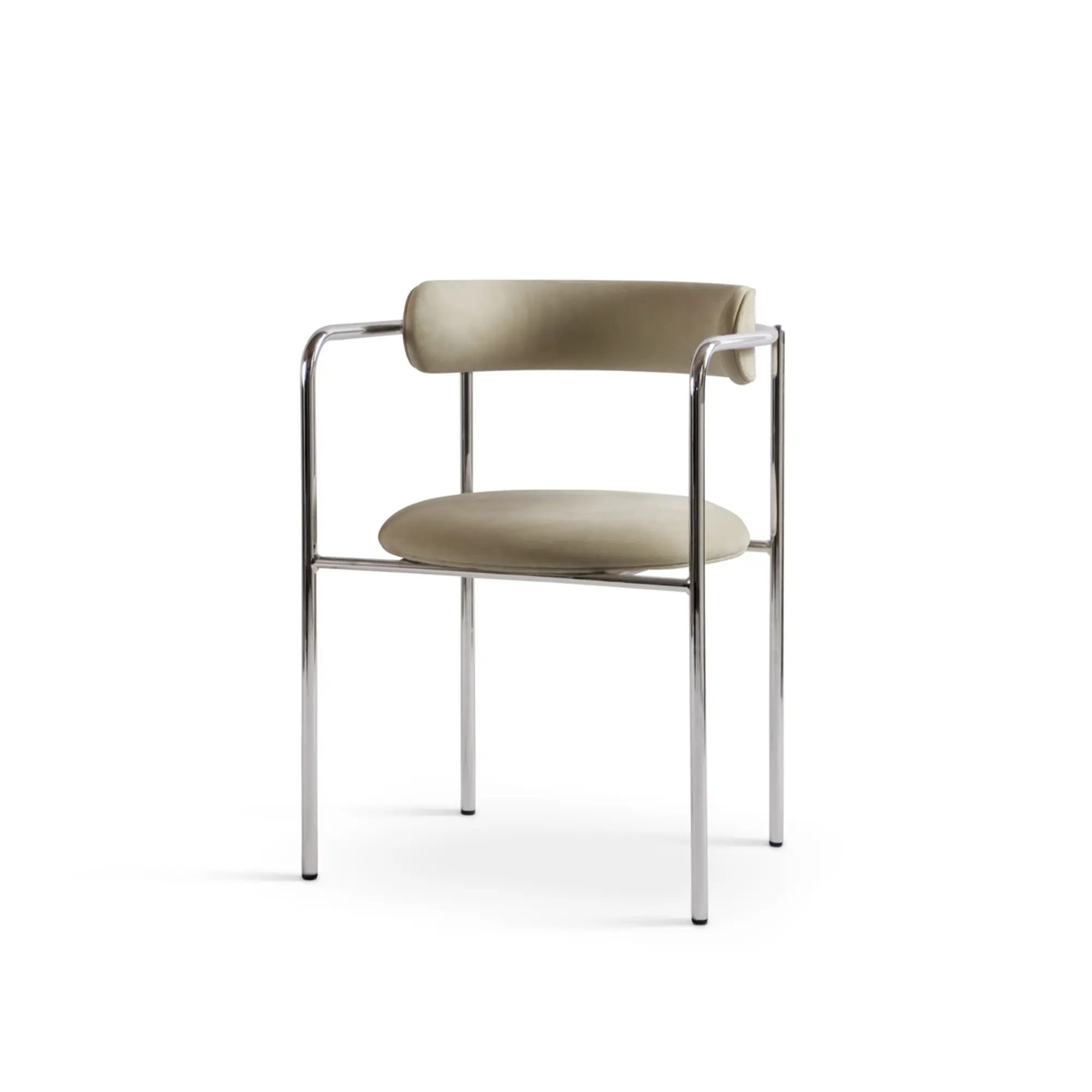 FF Chair Rounded Chrome Legs