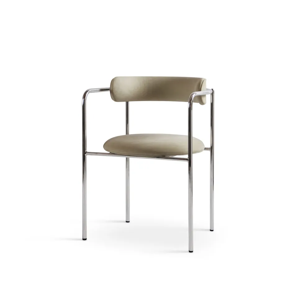 FF Chair Rounded Chrome Legs