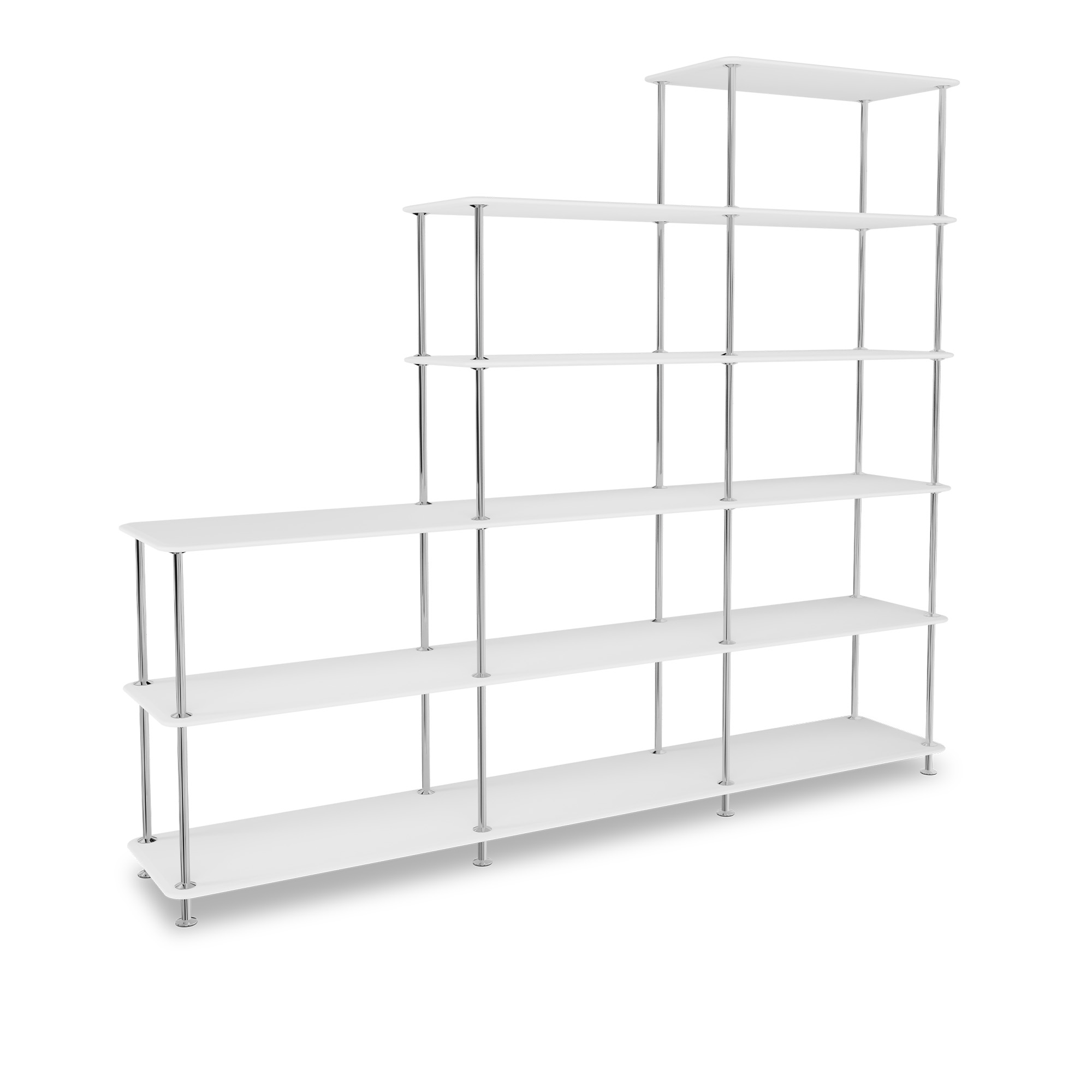 montana - montana free 542000 214-newwhitestructure 44c-chrome - hyllor & hyllsystem - jakob wagner - vit - metall/trä