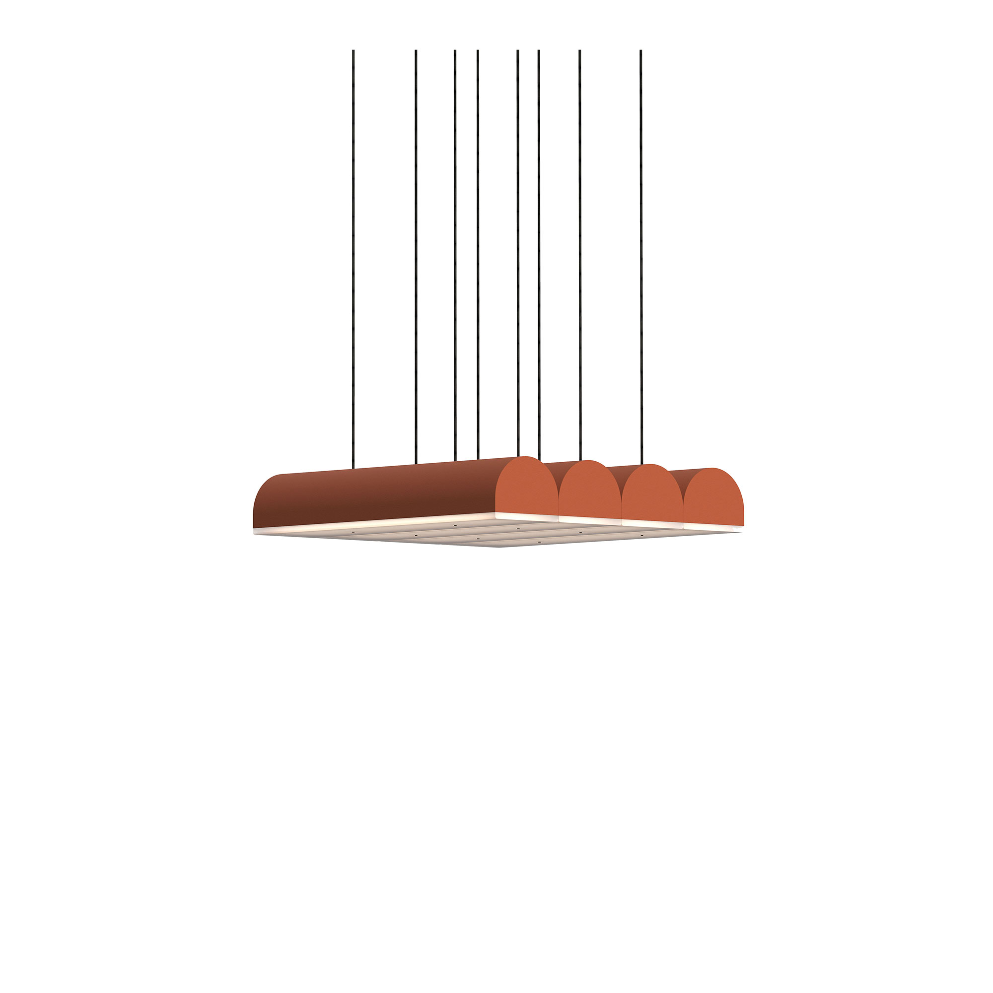 Lambert & Fils - Hutchison 04, White Body, Black Wire, White Canopy - Pendellampor - Vit