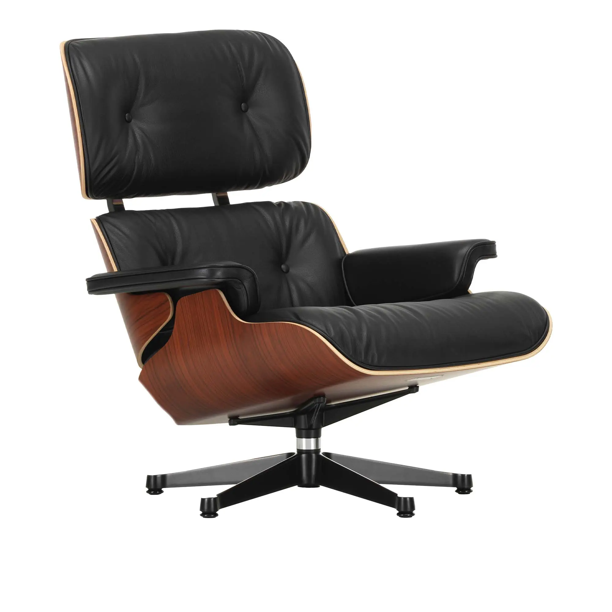 Eames Lounge Chair Santos Palisander Polished/Black fåtölj