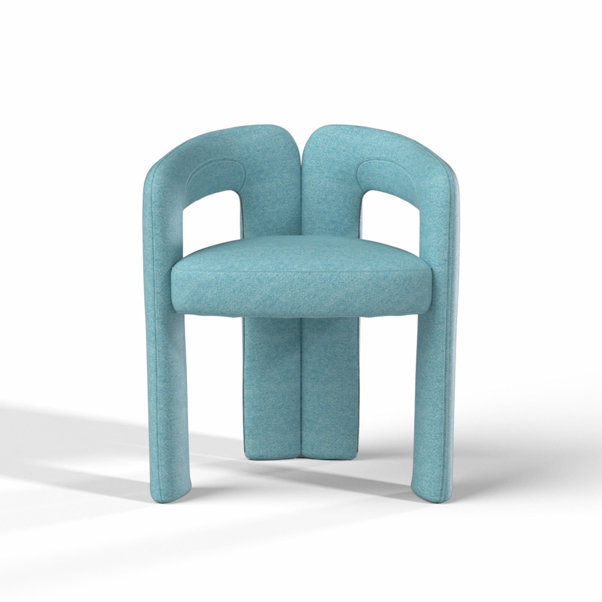 Cassina - Dudet Armchair, zipper in grey, Look -  13L015 Cielo - Spisestoler - Patricia Urquiola - Blå - Metall/Tekstilmateriale/Syntetisk/Skum