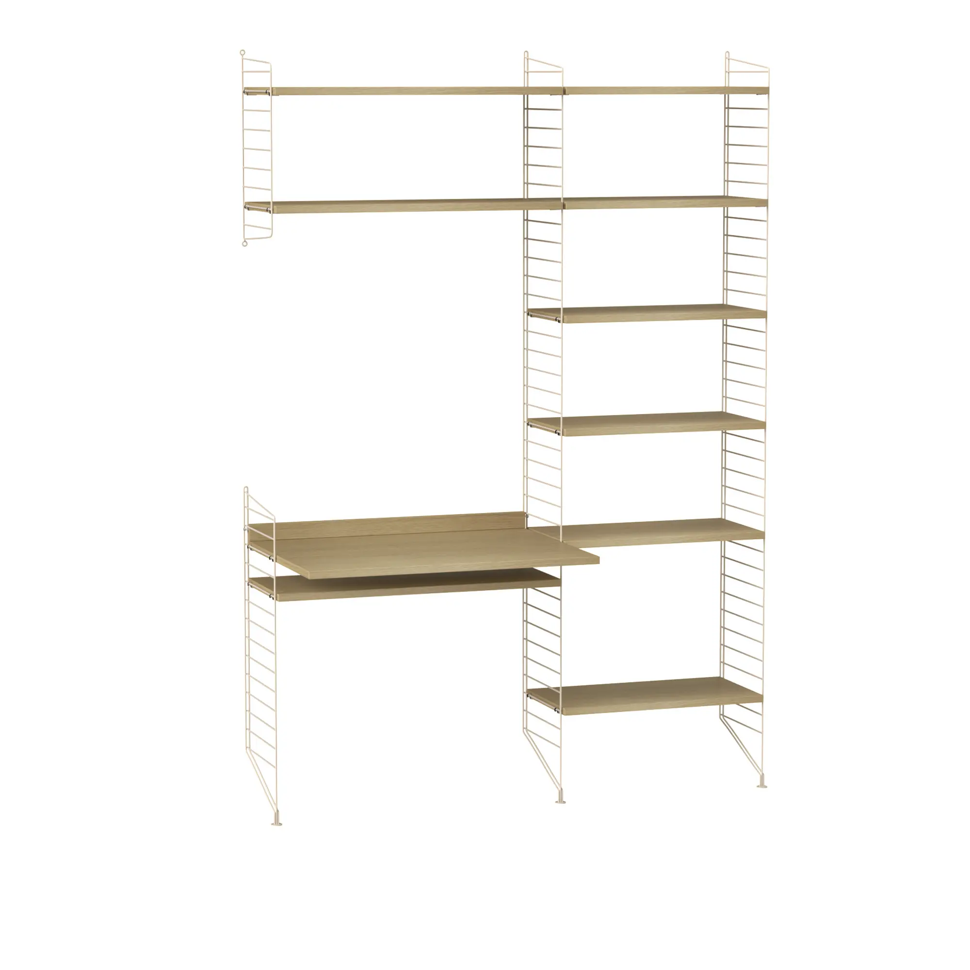 Kontor hyllesystem G eik/beige