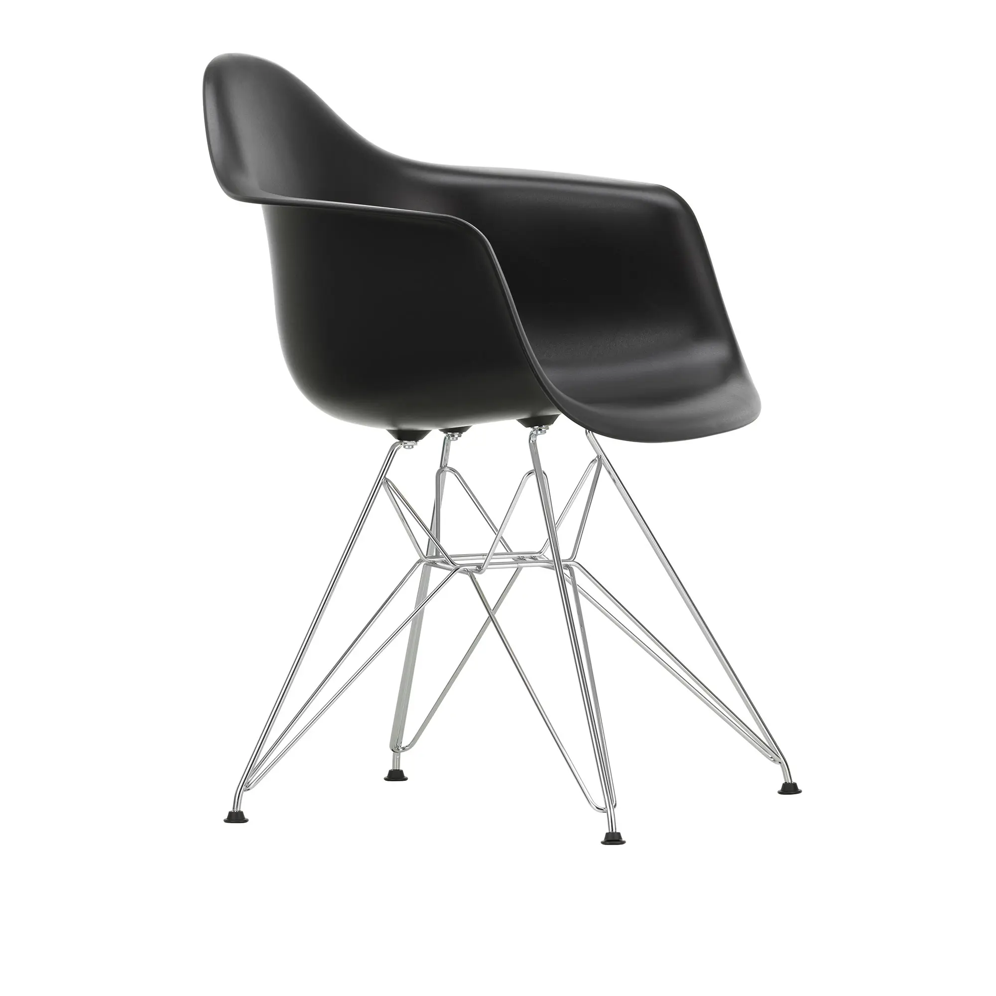 Eames RE Plastic Armchair DAR matstol Chrome